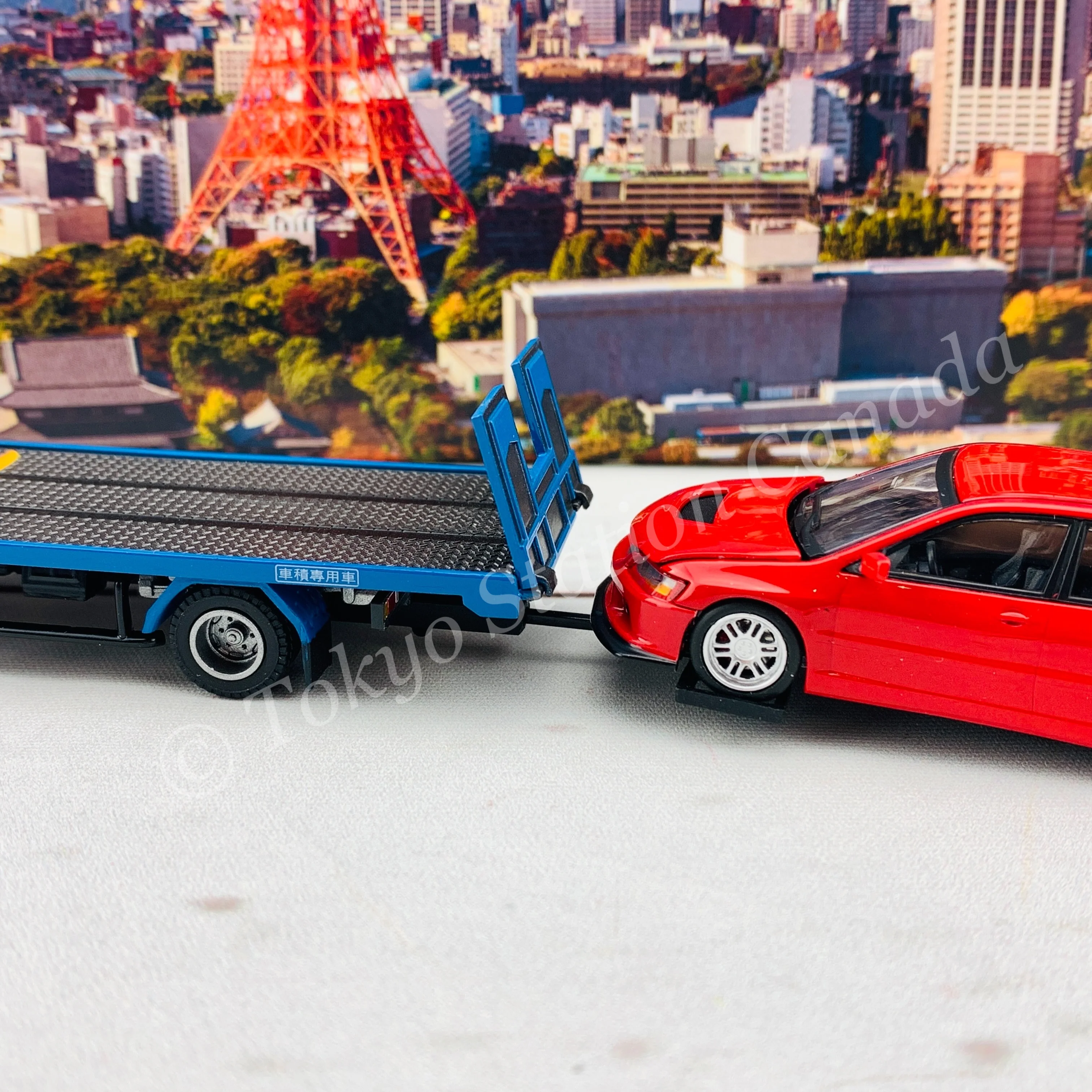 Peako64 1/64 Flatbed Tow Truck (Blue) 63503 - Image 8