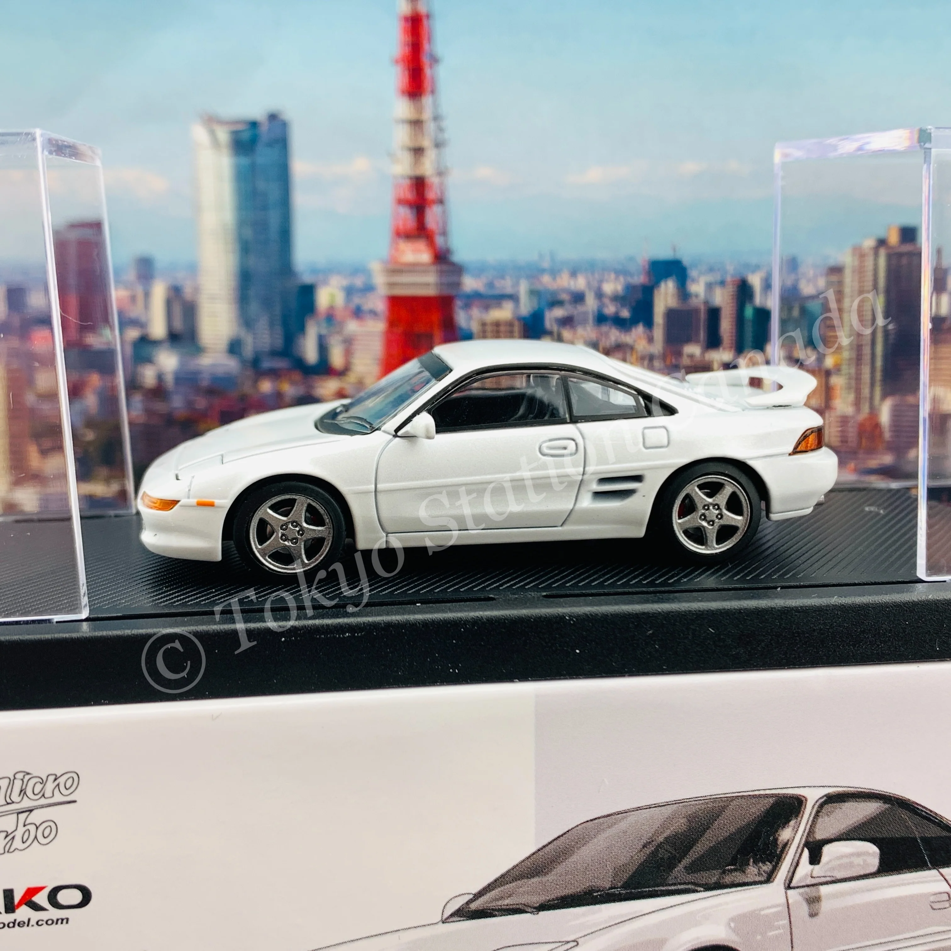 PEAKO64 1/64 Toyota MR2 SW20 1996 WHITE 62401 - Image 2