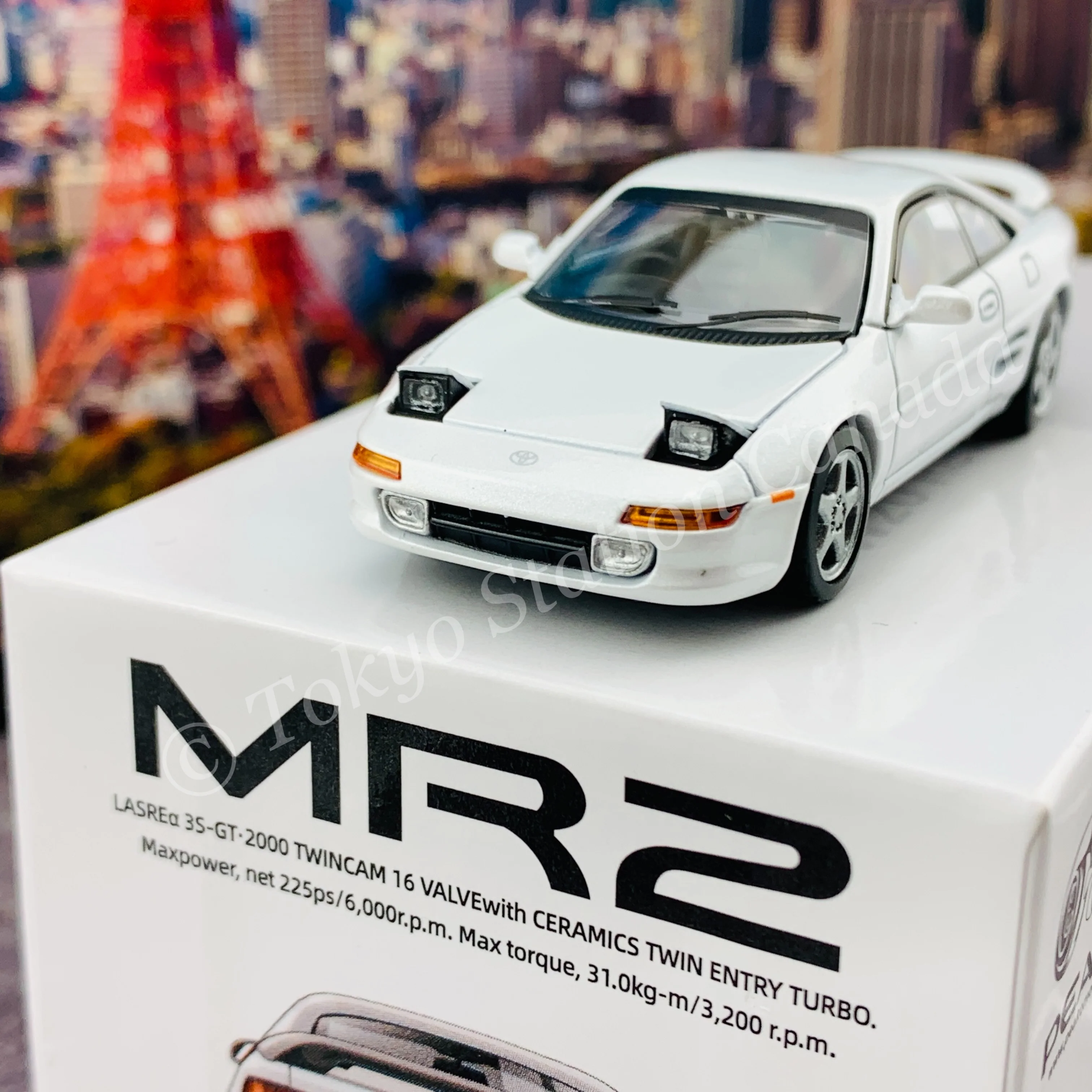 PEAKO64 1/64 Toyota MR2 SW20 1996 WHITE 62401 - Image 4