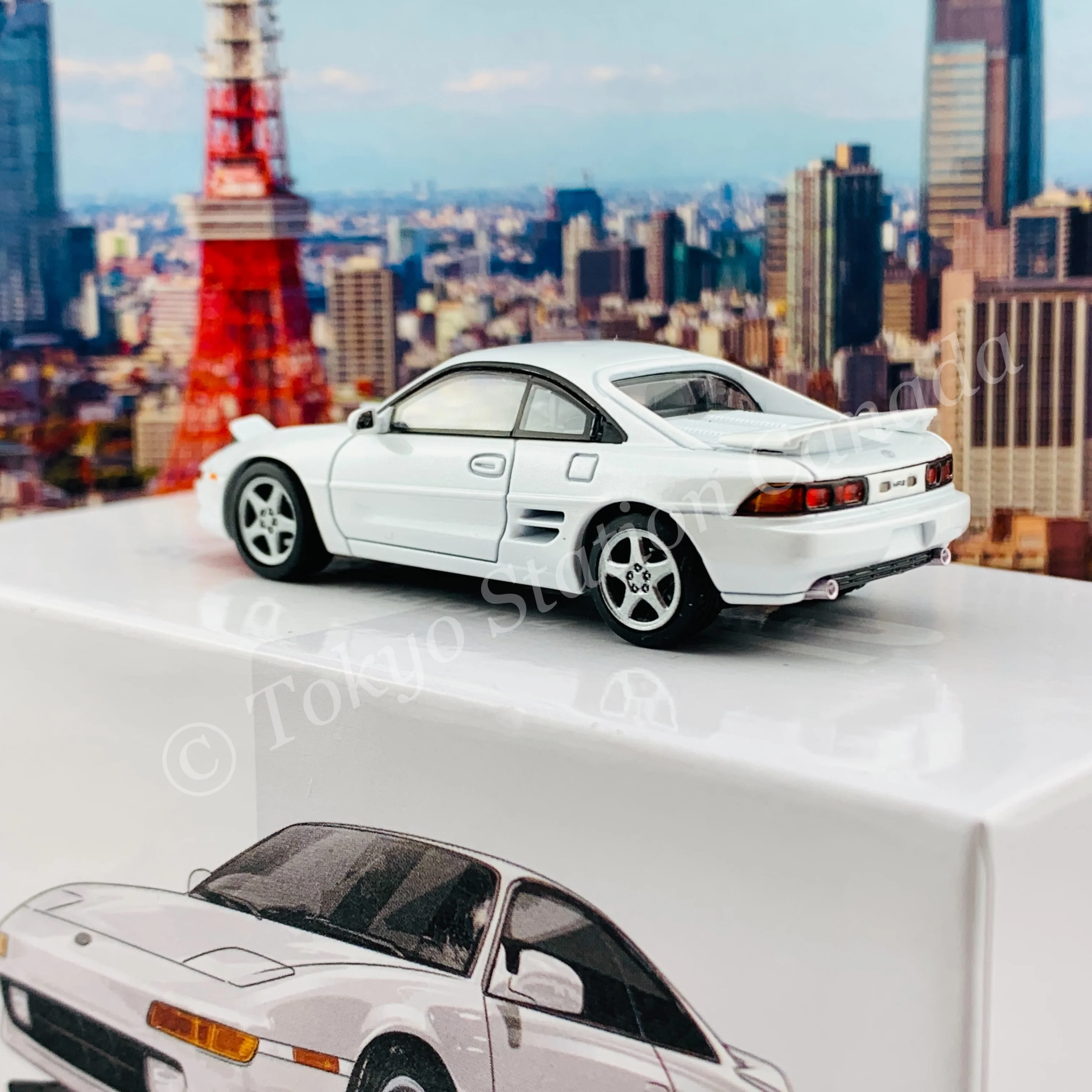 PEAKO64 1/64 Toyota MR2 SW20 1996 WHITE 62401 - Image 6