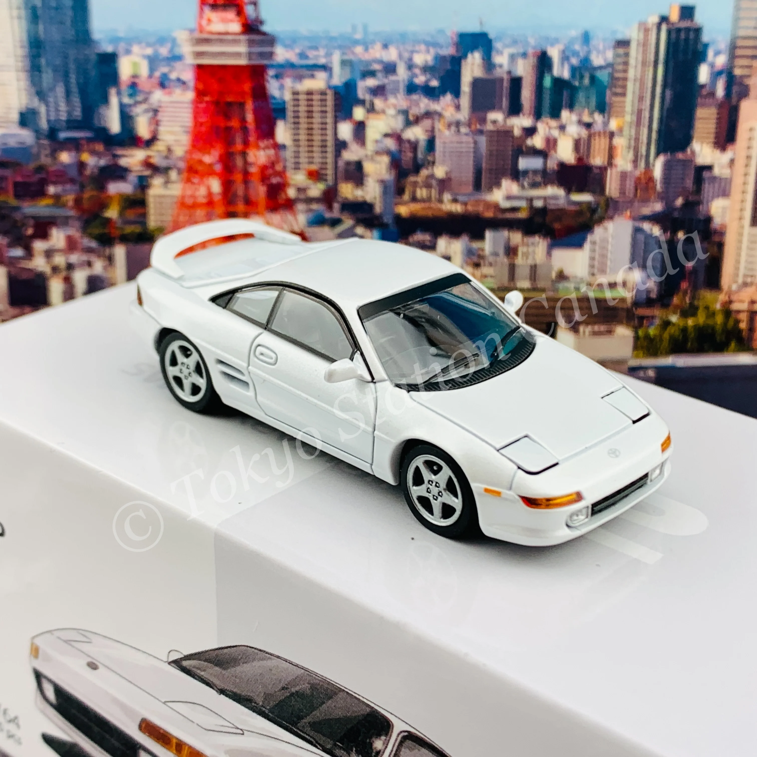 PEAKO64 1/64 Toyota MR2 SW20 1996 WHITE 62401 - Image 7