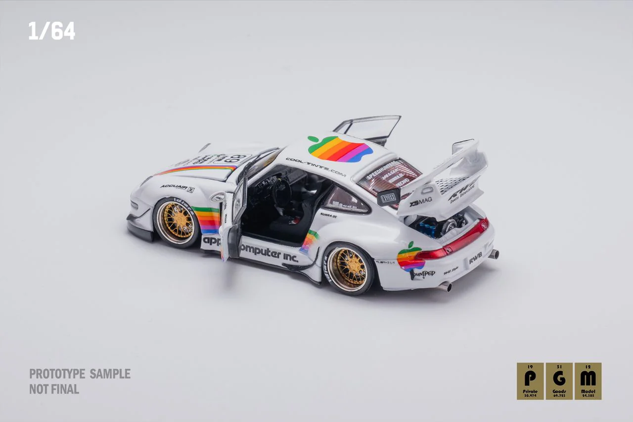 PGM 1/64 RWB993 White Apple #89 Fully Opened with Delux Round Display Box - Image 3