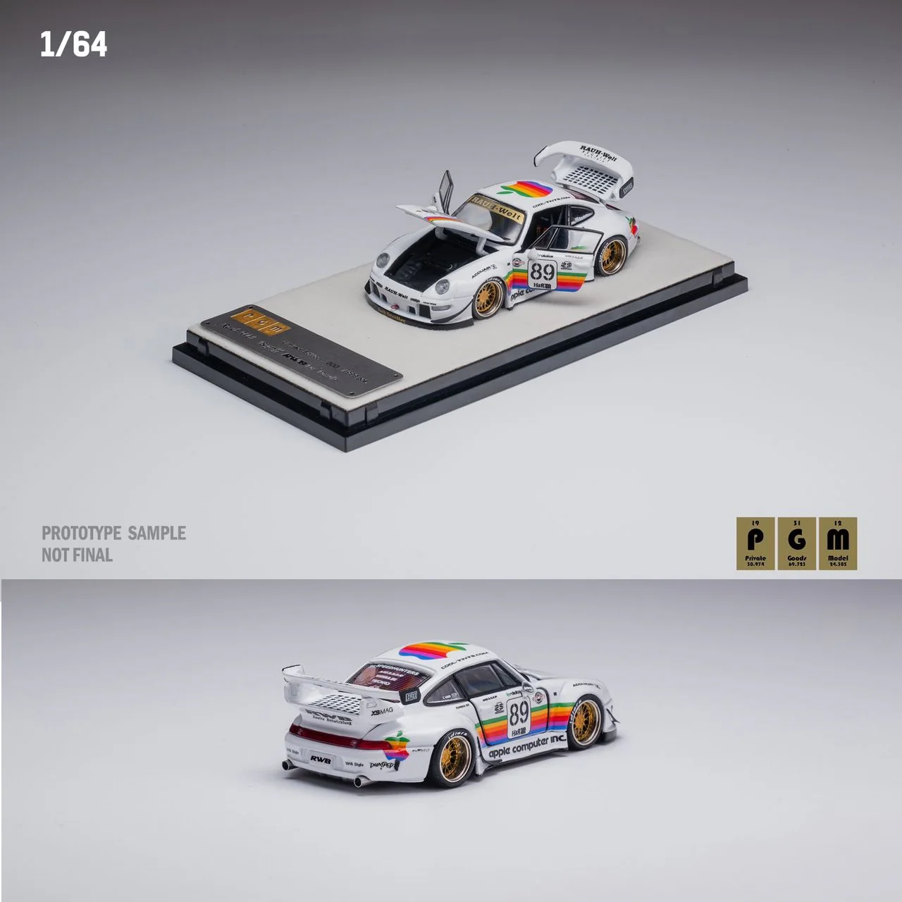 PGM 1/64 RWB993 White Apple #89 Fully Opened with Rect. Display Box - Image 2