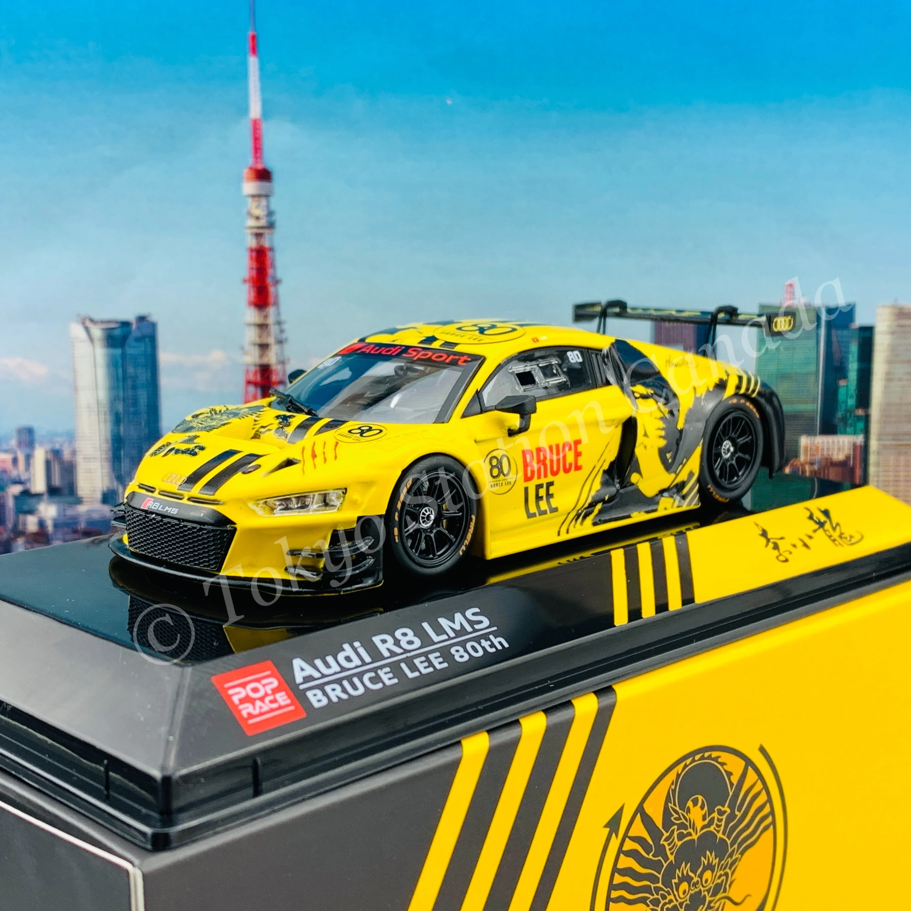 POPRACE 1/43 Audi R8 LMS Bruce Lee 80TH PR43-R8LMS-BL80 - Image 6