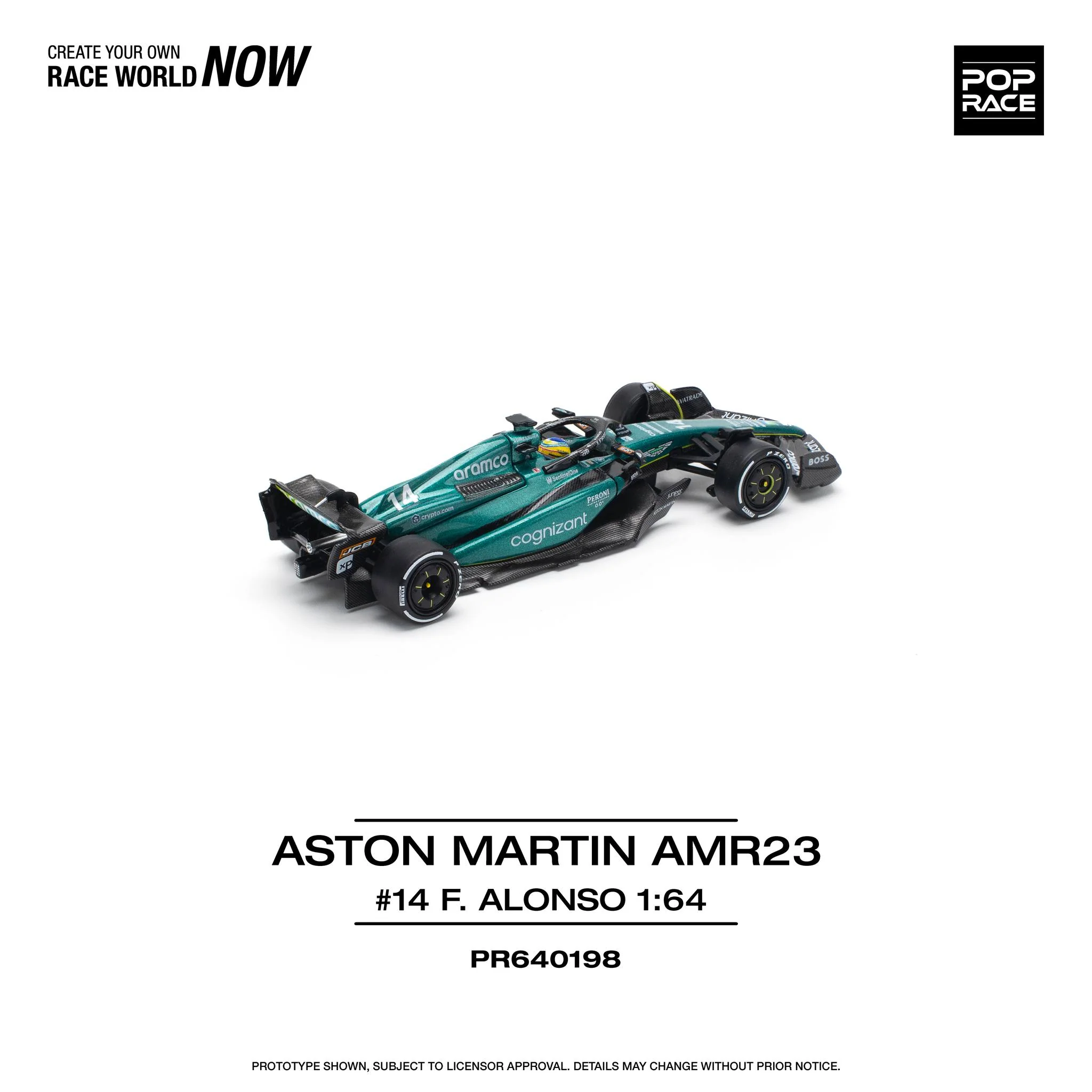PREORDER POPRACE 1/64 ASTON MARTIN AMR23 F1 #14 F. ALONSO PR640198 (Approx. Release Date: Q1 2025 and subject to the manufacturer's final decision) - Image 2