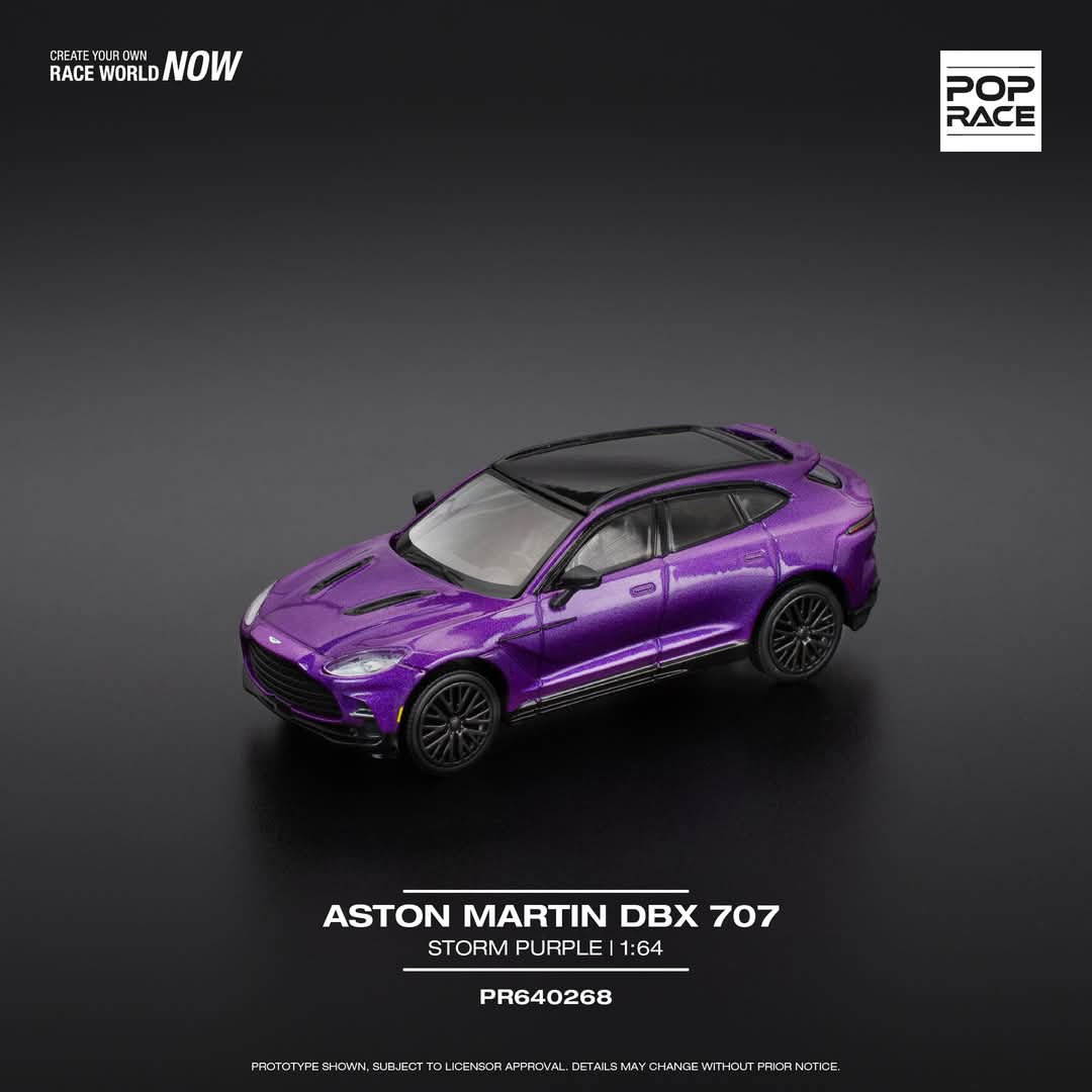 POPRACE 1/64 ASTON MARTIN DBX 707 - STORM PURPLE PR640268