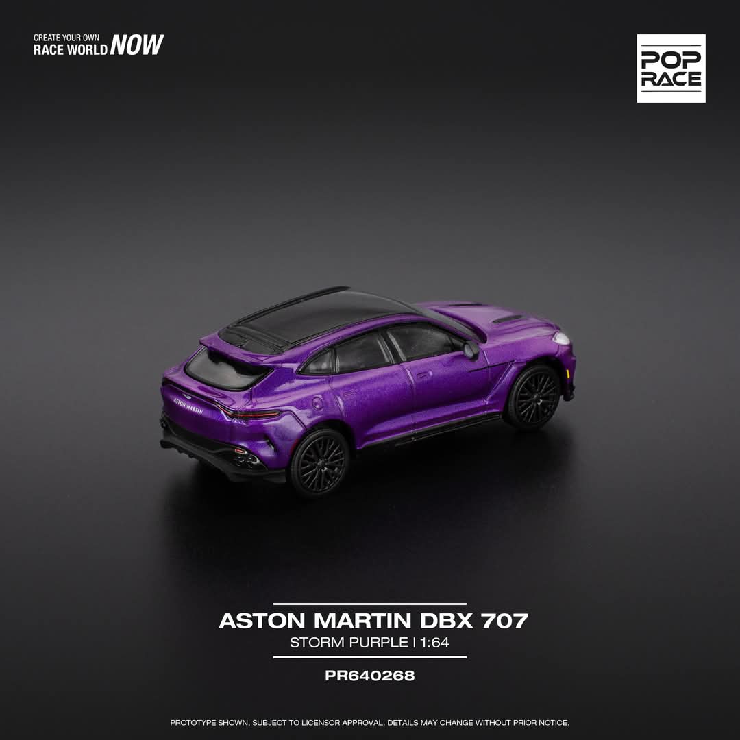 POPRACE 1/64 ASTON MARTIN DBX 707 - STORM PURPLE PR640268 - Image 2