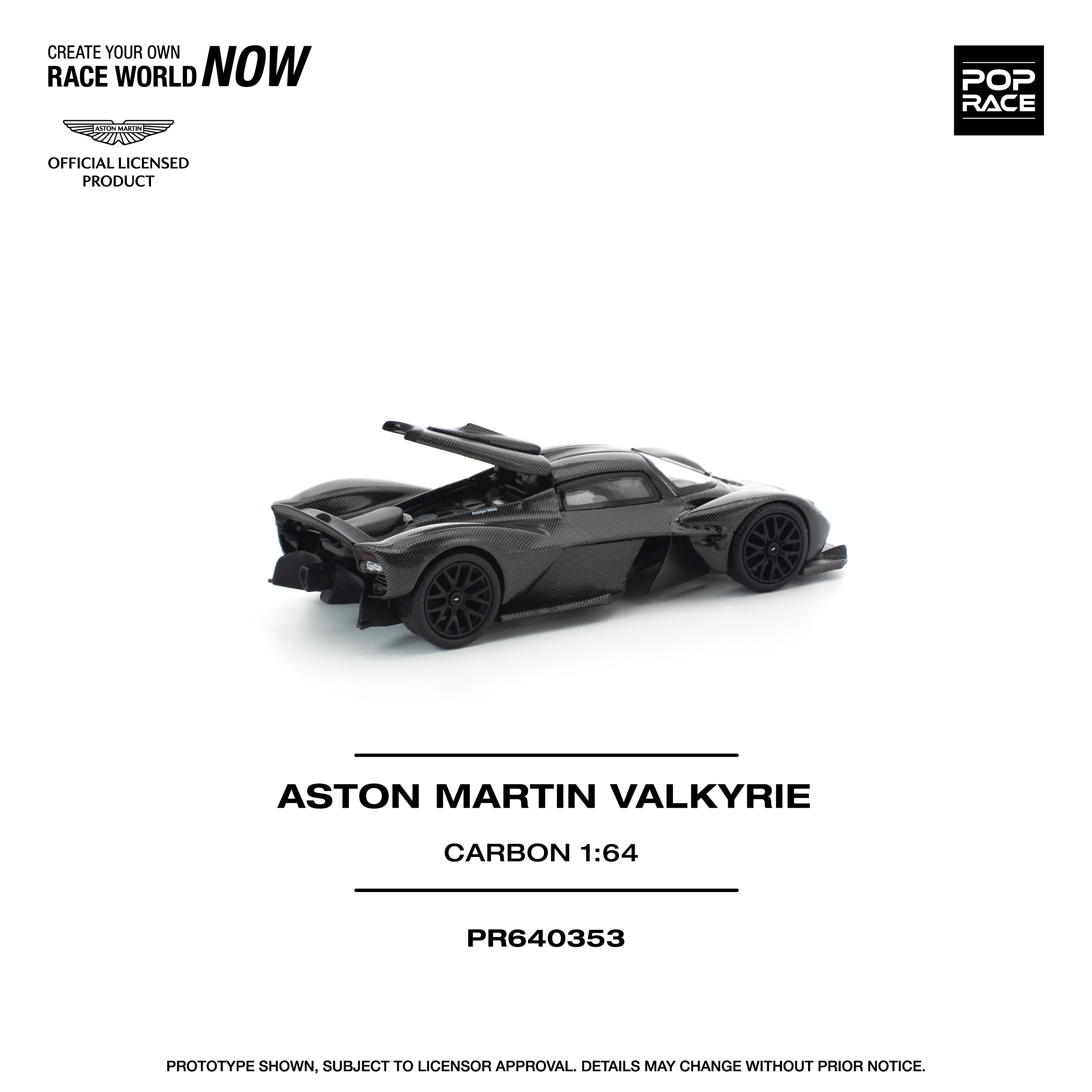 PREORDER POPRACE 1/64 ASTON MARTIN VALKYRIE CARBON EDITION PR640353 (Approx. Release Date: Q4 2025 and subject to the manufacturer's final decision) - Image 2