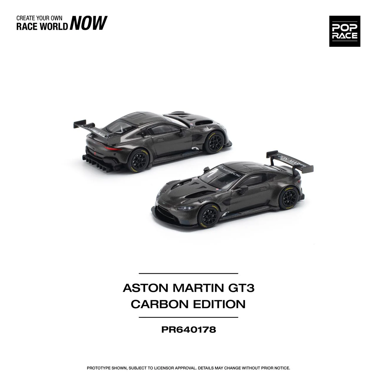 POPRACE 1/64 ASTON MARTIN VANTAGE GT3 - CARBON EDITION PR640178 - Image 2