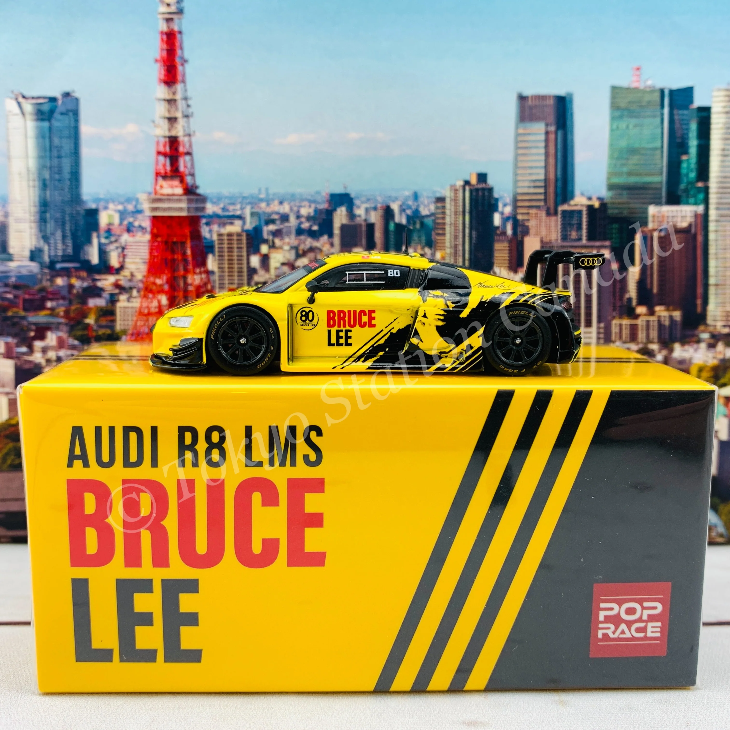 POPRACE 1/64 Audi R8 LMS Bruce Lee 80TH PR64-R8LMS-BL80 - Image 3