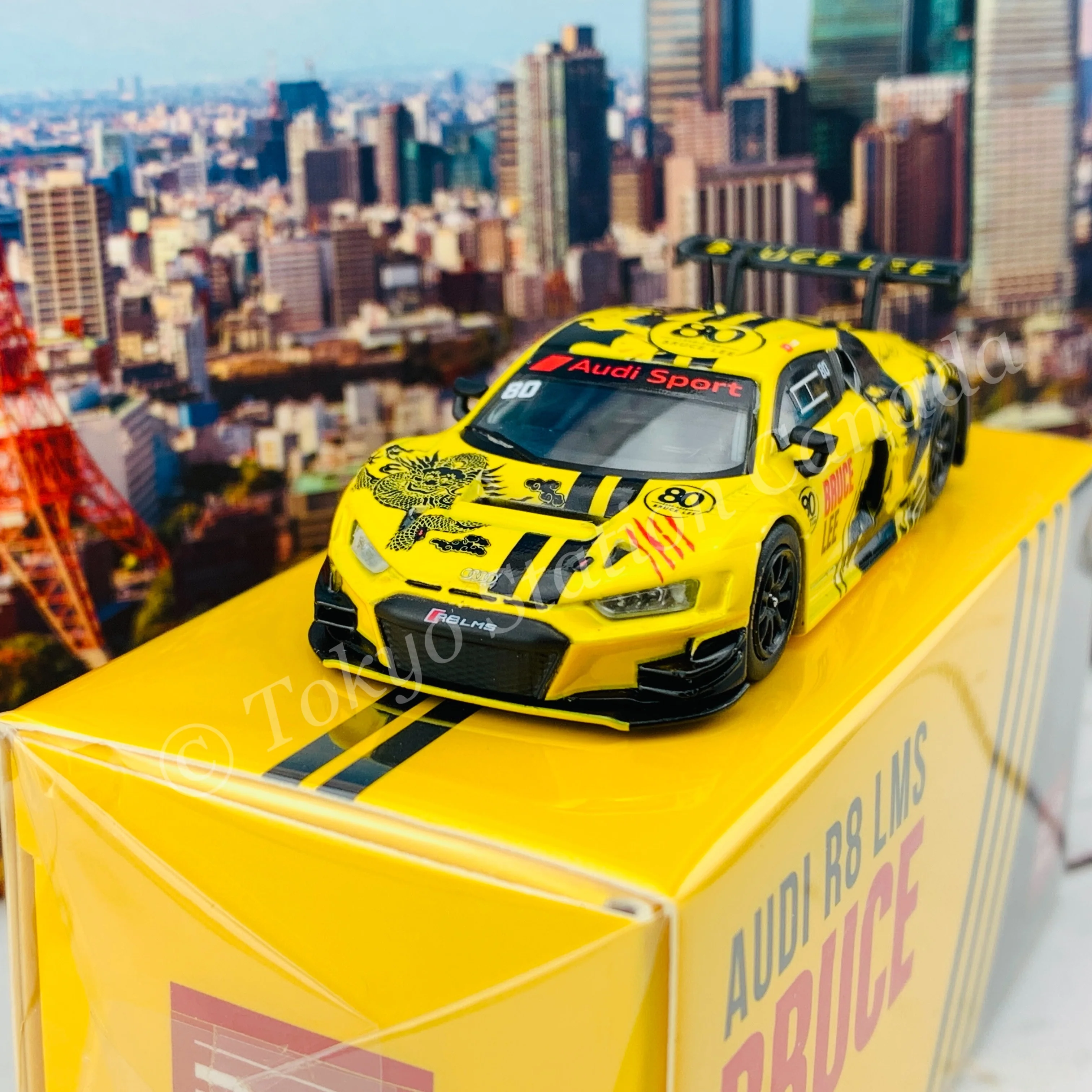 POPRACE 1/64 Audi R8 LMS Bruce Lee 80TH PR64-R8LMS-BL80 - Image 4