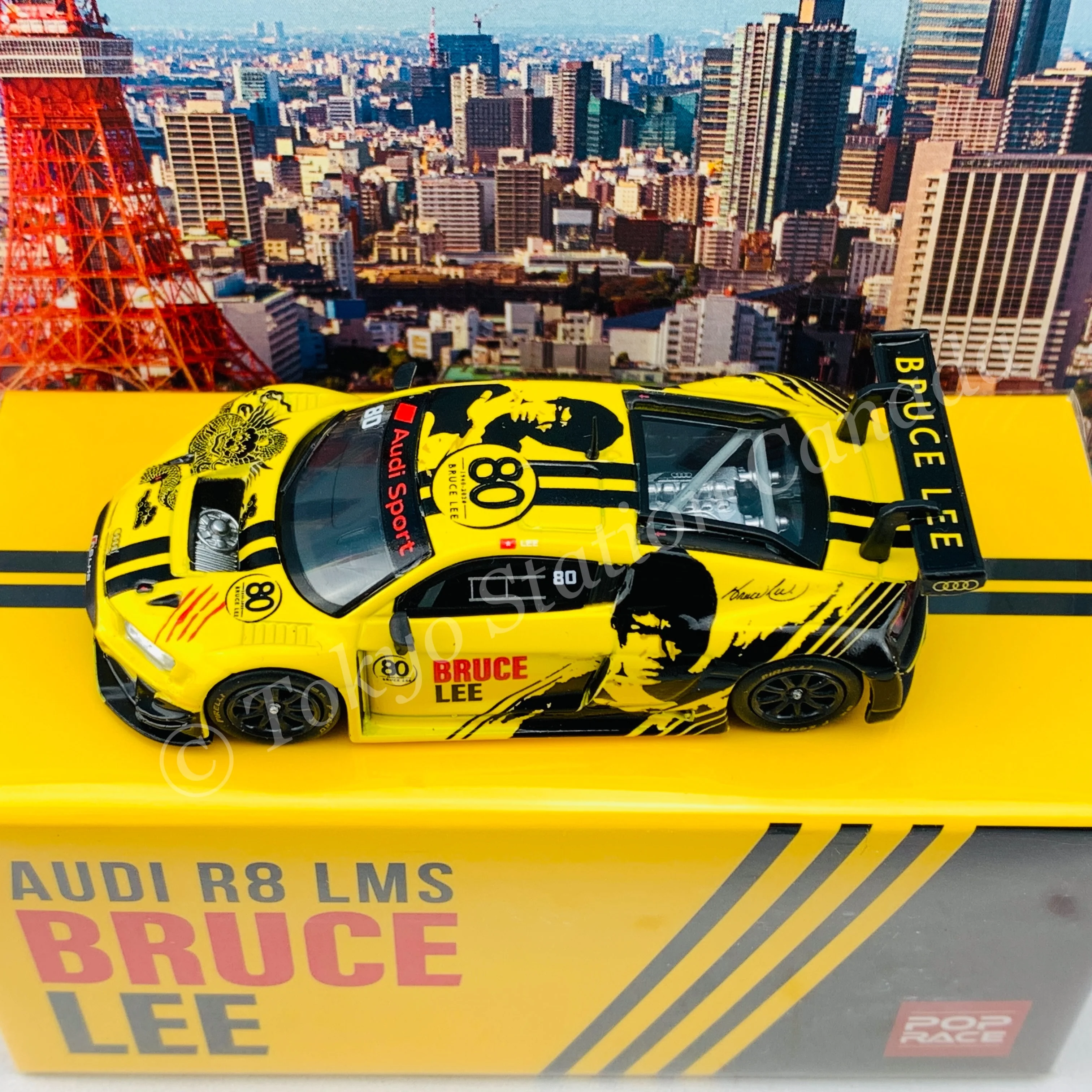POPRACE 1/64 Audi R8 LMS Bruce Lee 80TH PR64-R8LMS-BL80 - Image 5