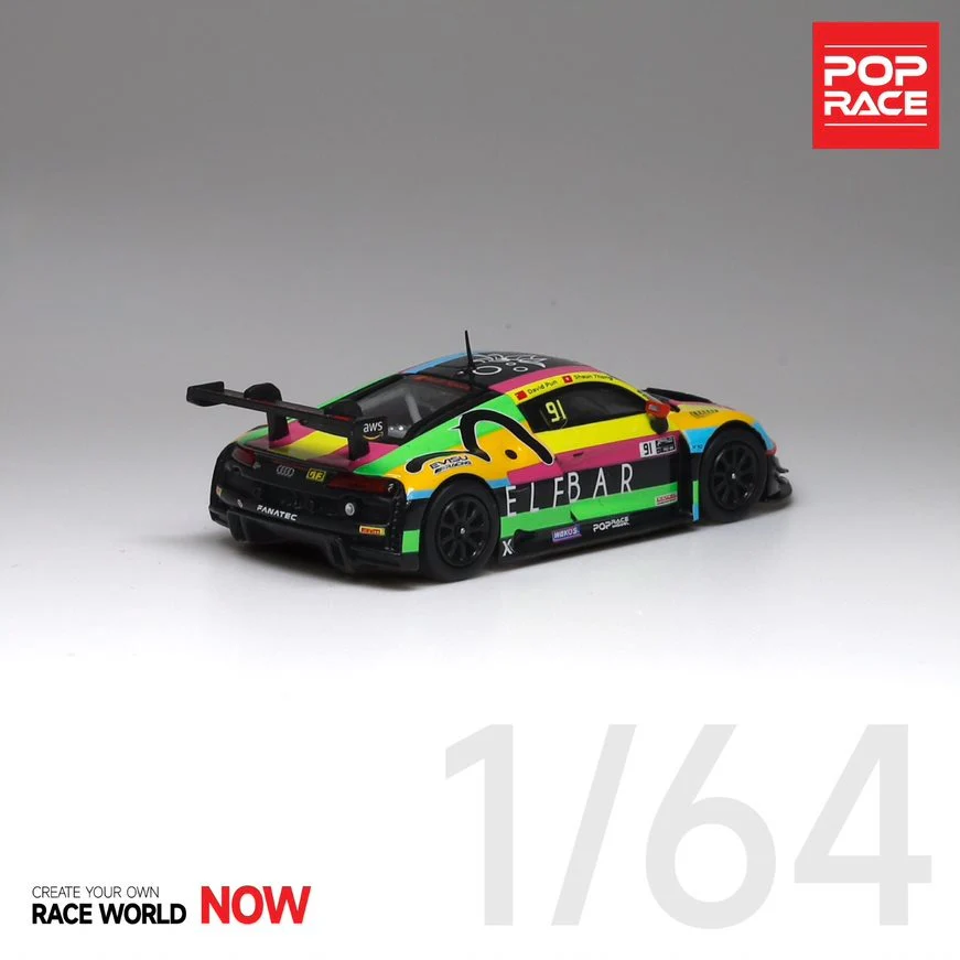 POPRACE 1/64 Audi R8 LMS EVO ELFBAR x WORKS #91 PR64-R8E2-ELF1 - Image 3