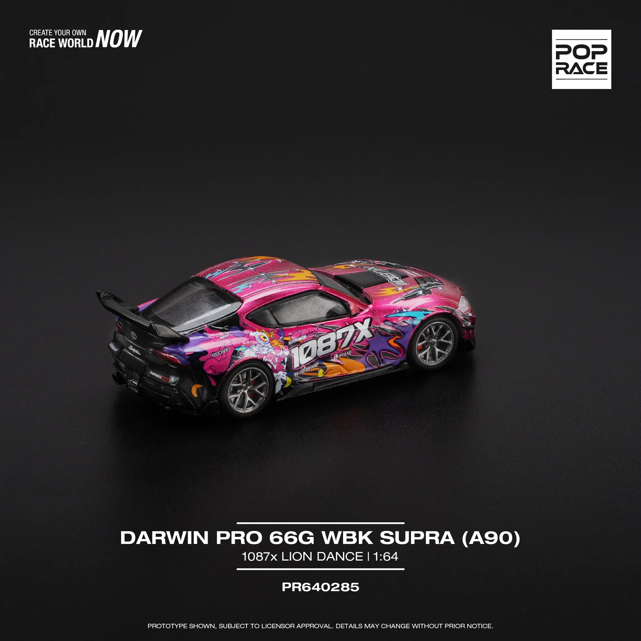 POPRACE 1/64 DARWIN PRO 66G WBK SUPRA (A90) - 1087X LION DANCE PR640285 - Image 2