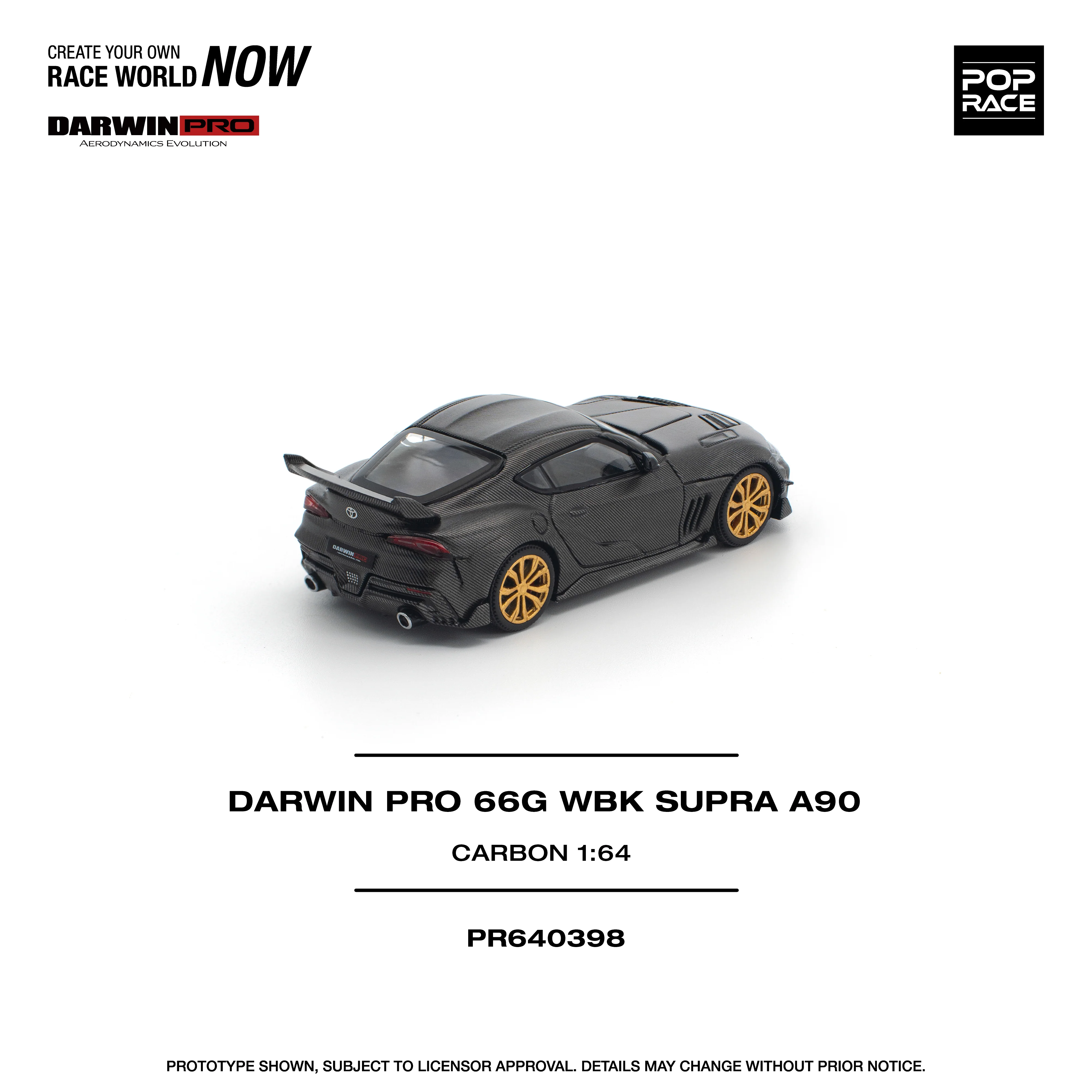 PREORDER POPRACE 1/64 DARWIN PRO 66G WBK SUPRA A90 CARBON EDITION PR640398 (Approx. Release Date: Q4 2025 and subject to the manufacturer's final decision) - Image 2