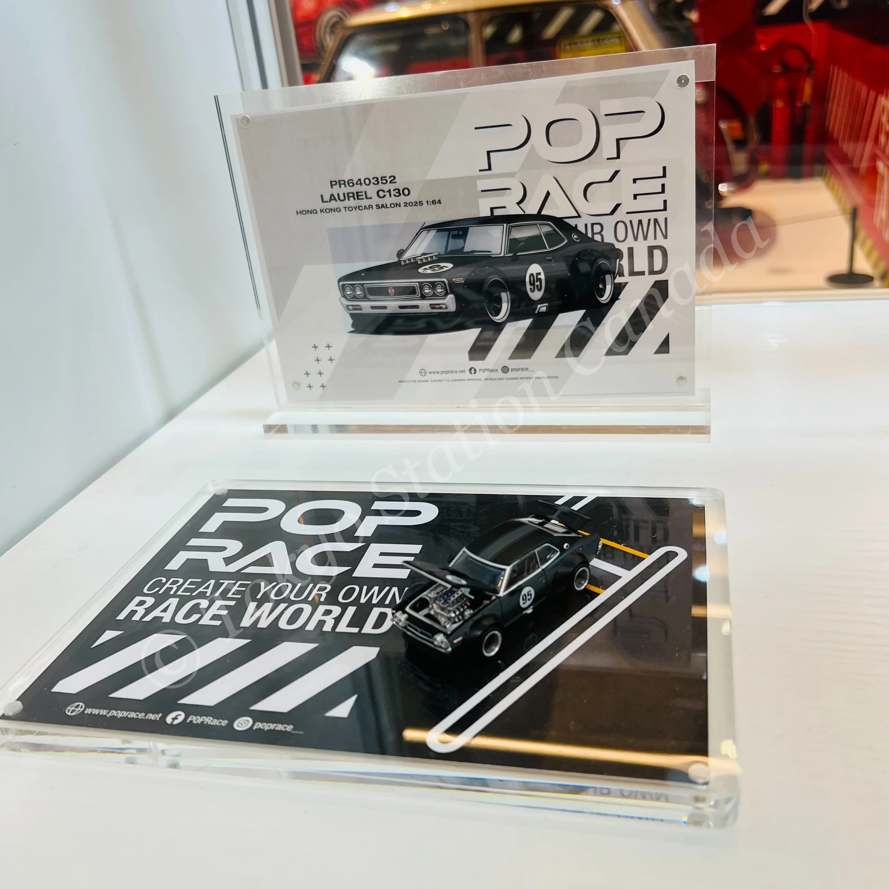 POPRACE 1/64 DATSUN LAUREL C130 and SKYLINE GT-R V8 DRIFT (HAKOSUKA) Special Box Set HONG KONG TOYCAR SALON 2025 - Image 6