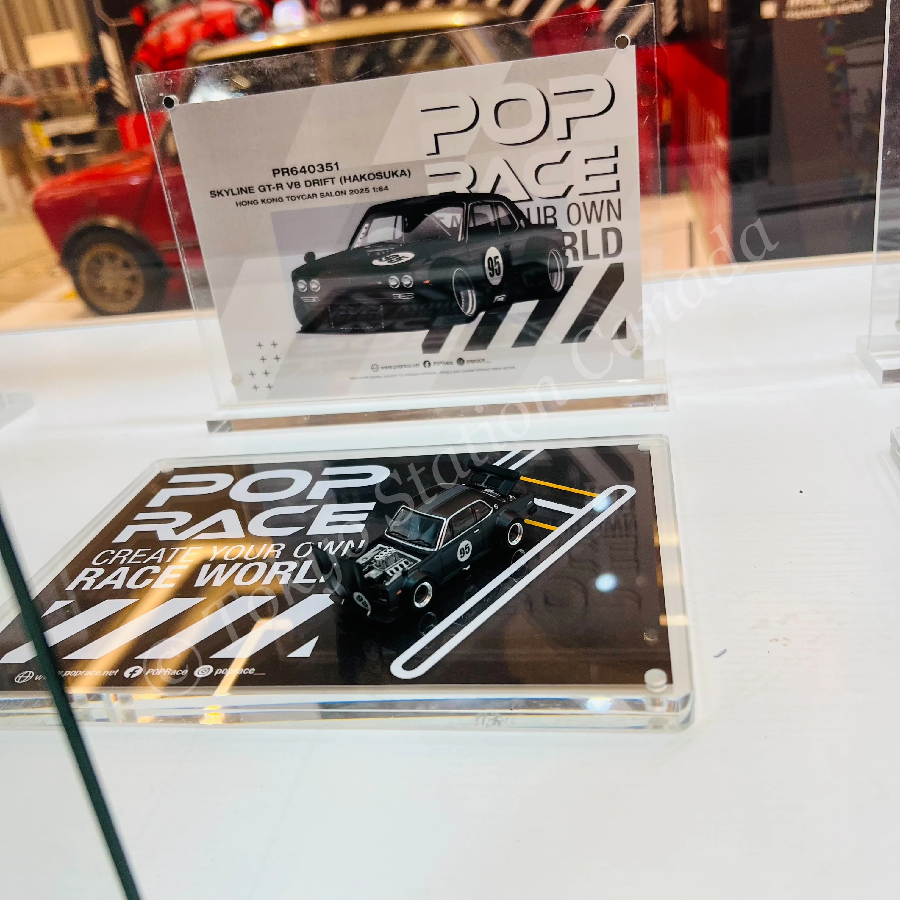 POPRACE 1/64 DATSUN LAUREL C130 and SKYLINE GT-R V8 DRIFT (HAKOSUKA) Special Box Set HONG KONG TOYCAR SALON 2025 - Image 7