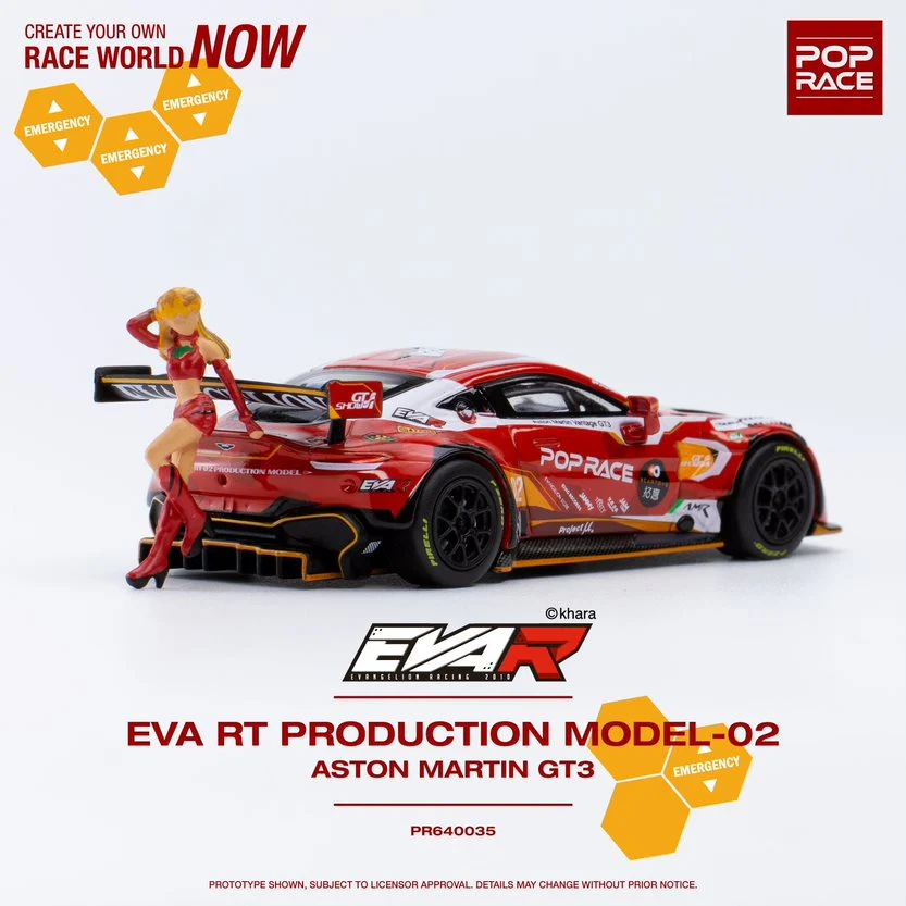POPRACE 1/64 EVA RT Production Model 02 Aston Martin GT3 with Figure PR640035 - Image 2