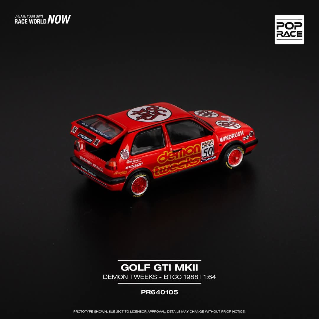 POPRACE 1/64 GOLF GTI MkII - TEAM DEMON TWEEKS BTCC 1988 PR640105 - Image 2