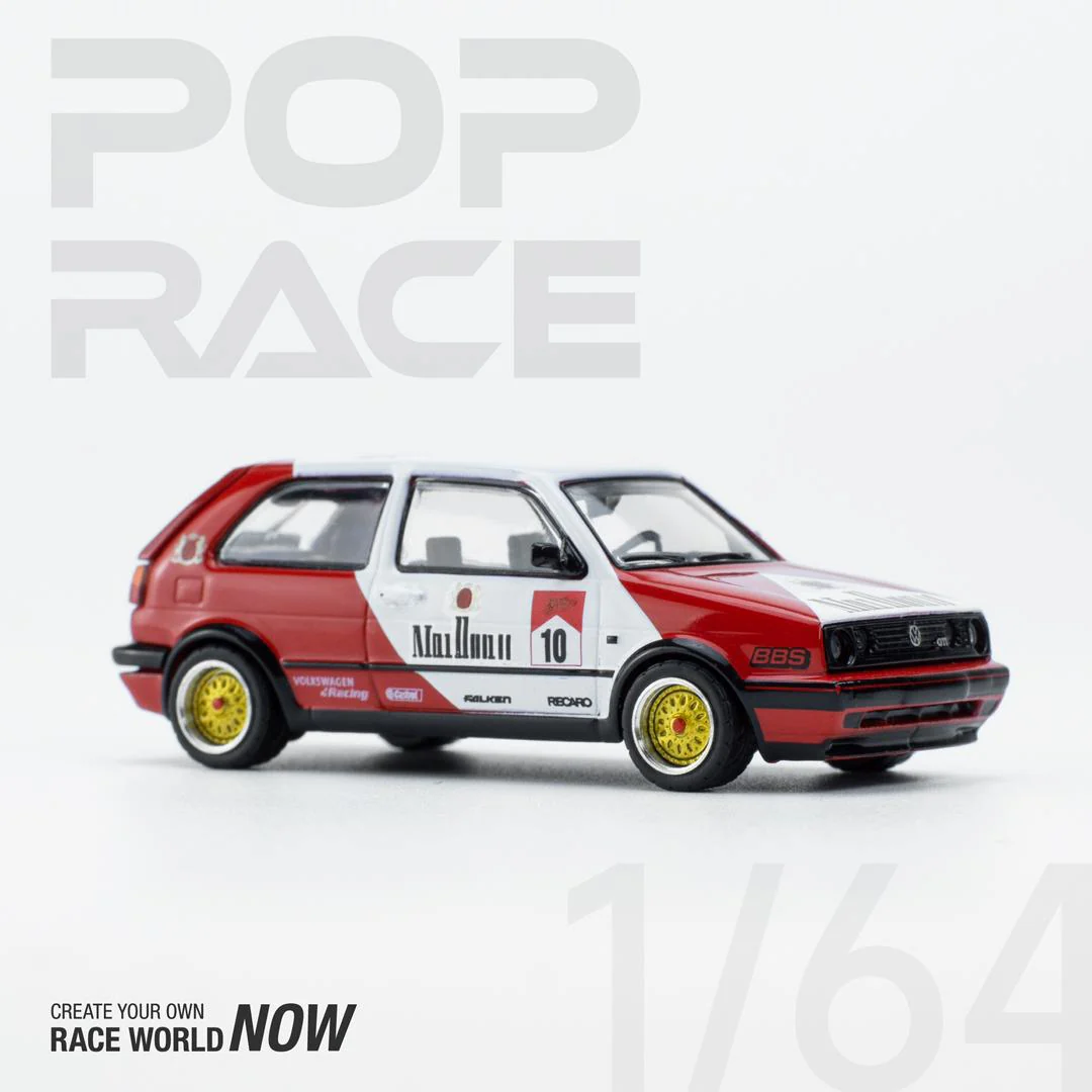 POPRACE 1/64 Golf GTI Red/White  PR640015 - Image 2