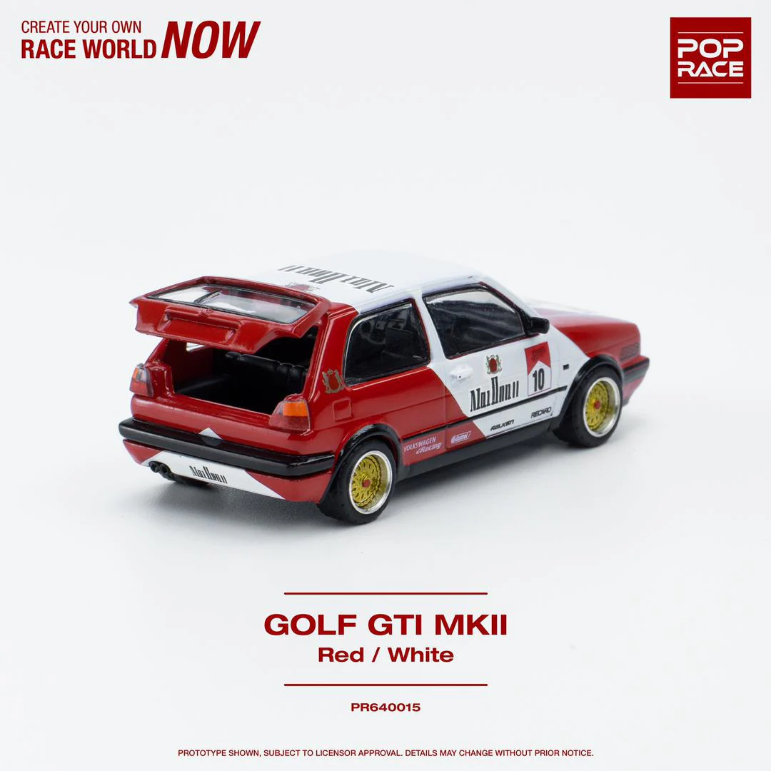 POPRACE 1/64 Golf GTI Red/White  PR640015 - Image 3
