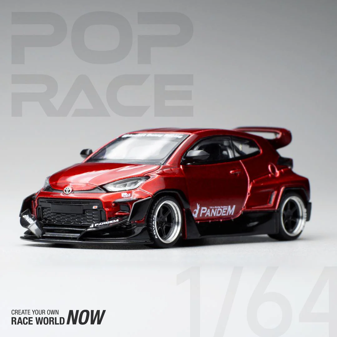 POPRACE 1/64 GR YARIS PANDEM RED PR64004 - Image 2