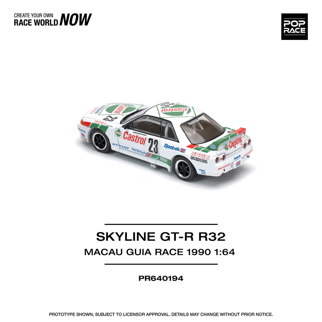 POPRACE 1/64 GT-R R32 MACAU GUIA RACE 1990 WINNER PR640194 - Image 2