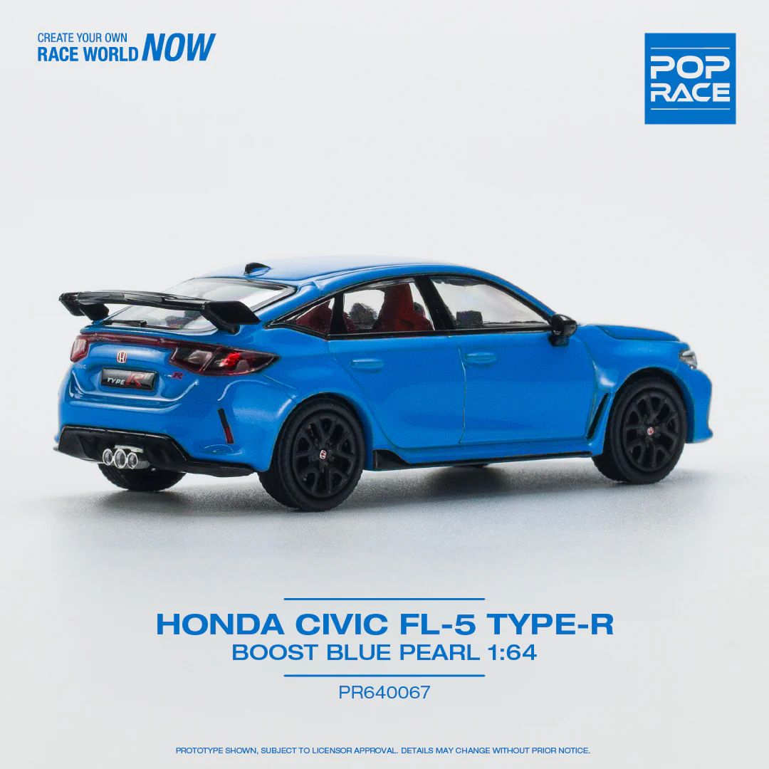 POPRACE 1/64 Honda Civic FL5 Type-R - Boost Blue Pearl PR640067 - Image 2