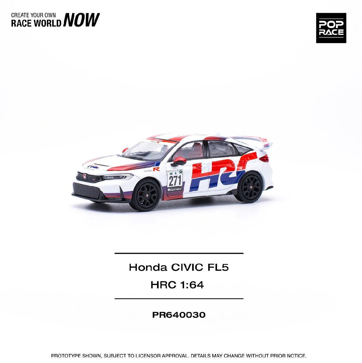 POPRACE 1/64 HONDA CIVIC TYPE-R (FL5) TCR - HRC PR640030 - Image 2