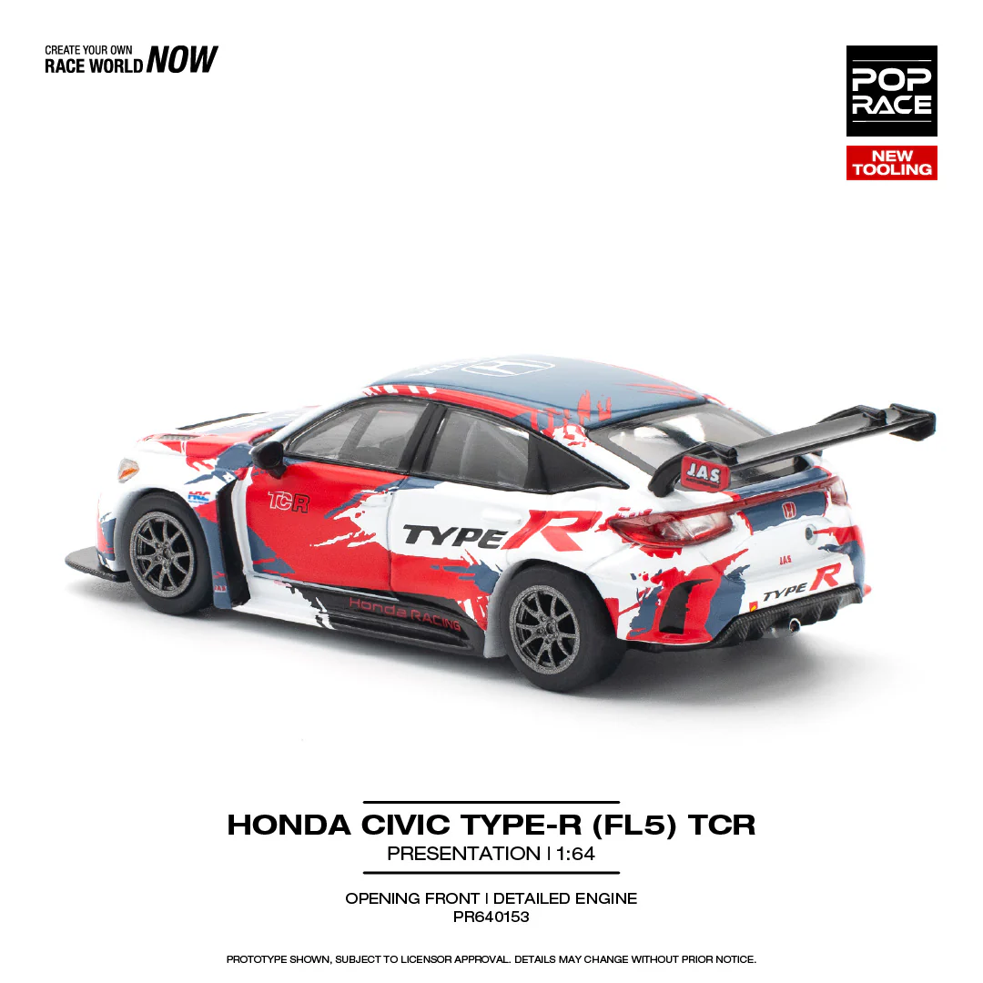 POPRACE 1/64 HONDA CIVIC TYPE-R (FL5) TCR PRESENTATION PR640153 - Image 3
