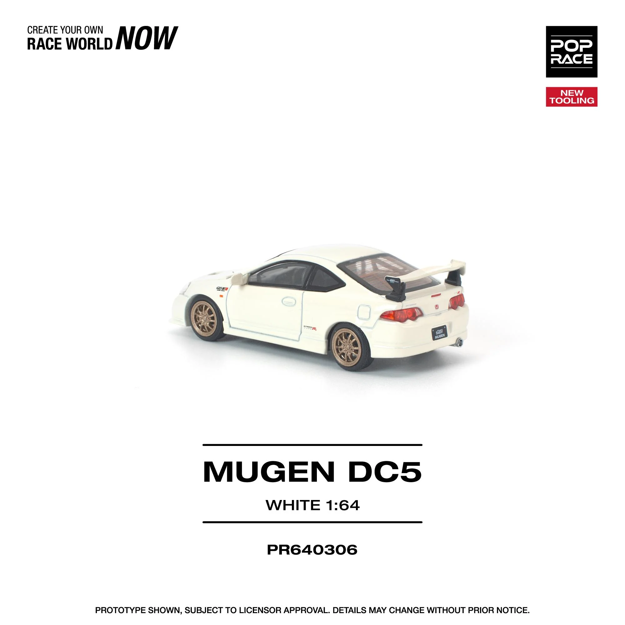 PREORDER POPRACE 1/64 HONDA DC5 MUGEN WHITE PR640306 (Approx. Release Date: Q3 2026 and subject to the manufacturer's final decision) - Image 3