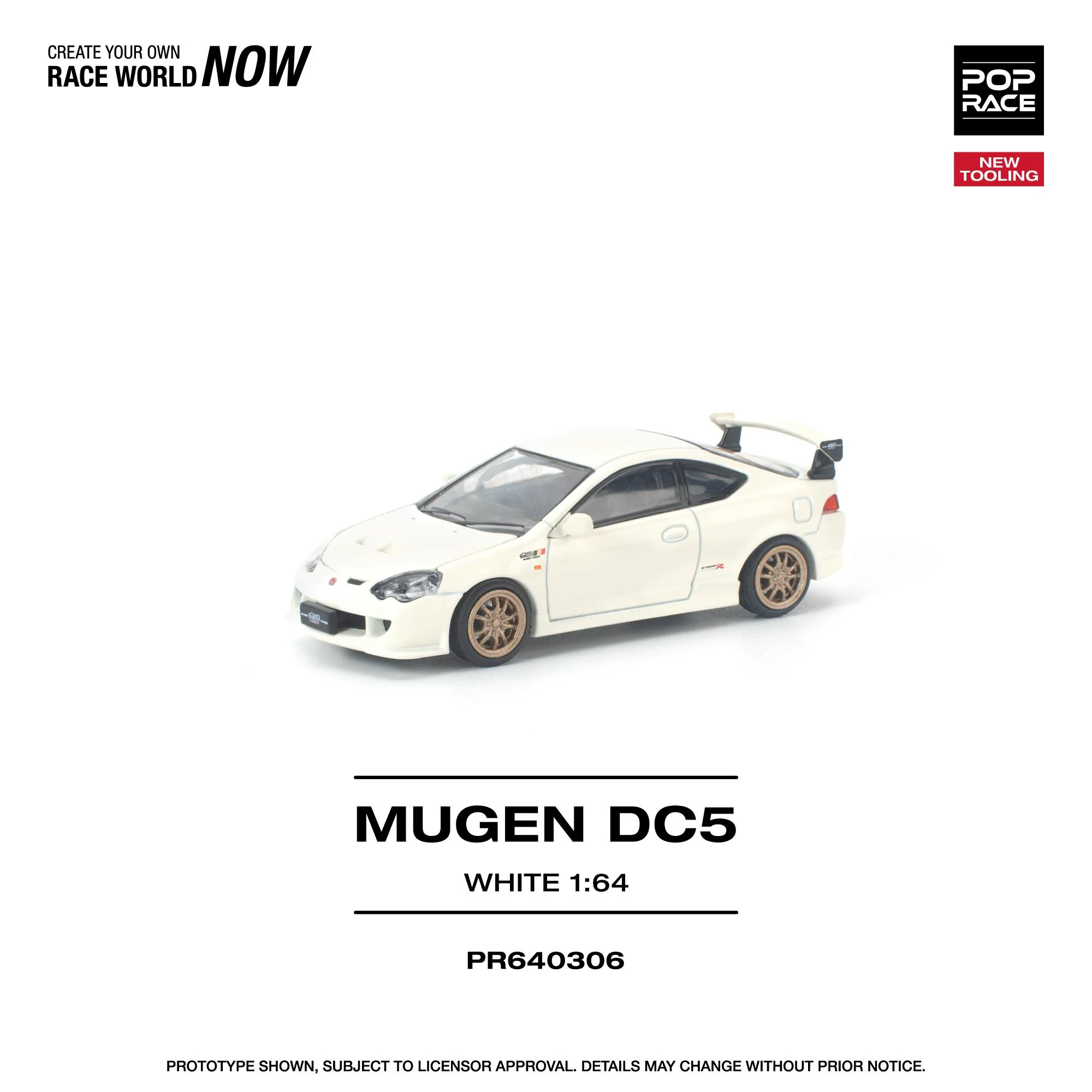 PREORDER POPRACE 1/64 HONDA DC5 MUGEN WHITE PR640306 (Approx. Release Date: Q3 2026 and subject to the manufacturer's final decision) - Image 5