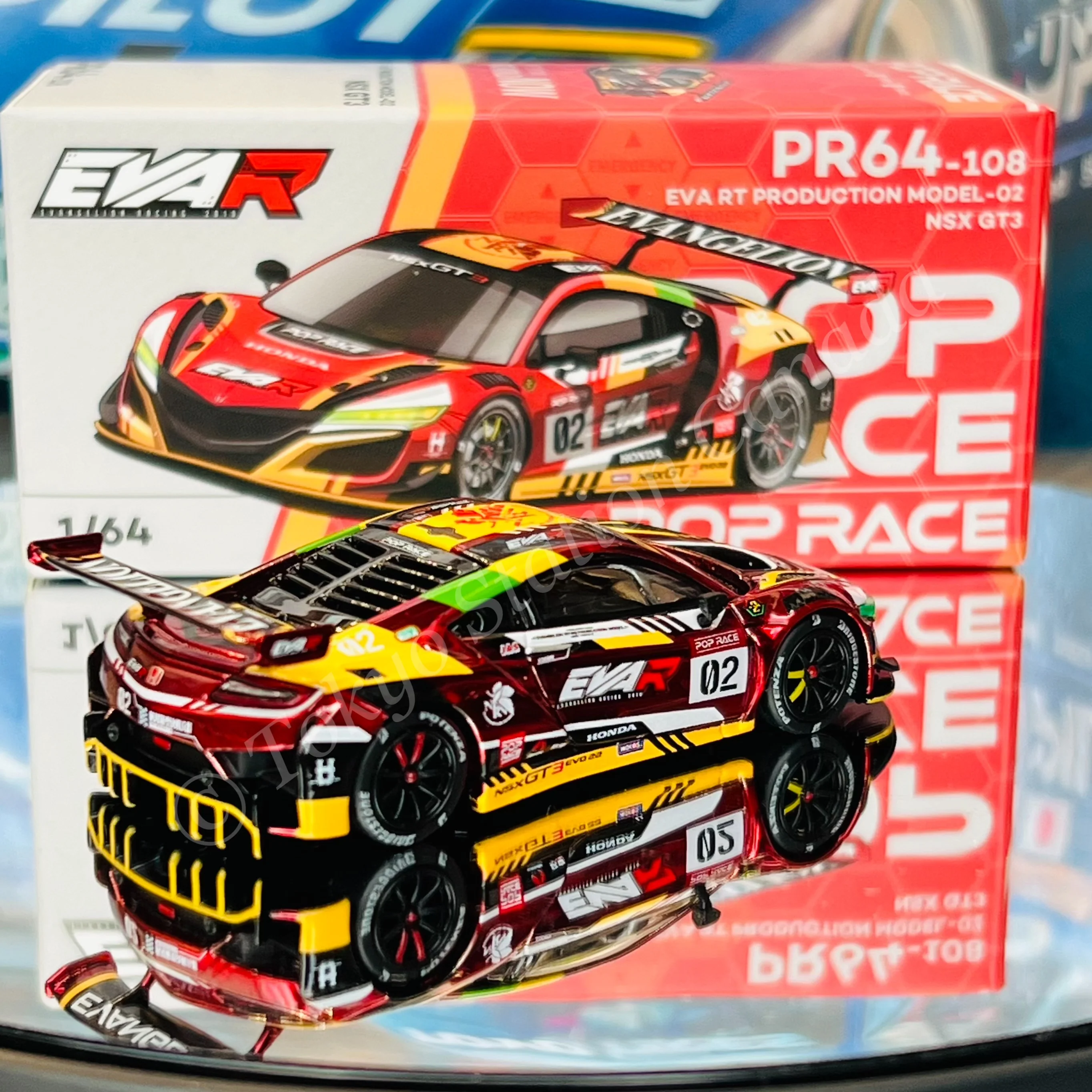 POPRACE 1/64 Honda NSX GT3 Evo22 - EVA RT Production Model-02 PR640108 - Image 2