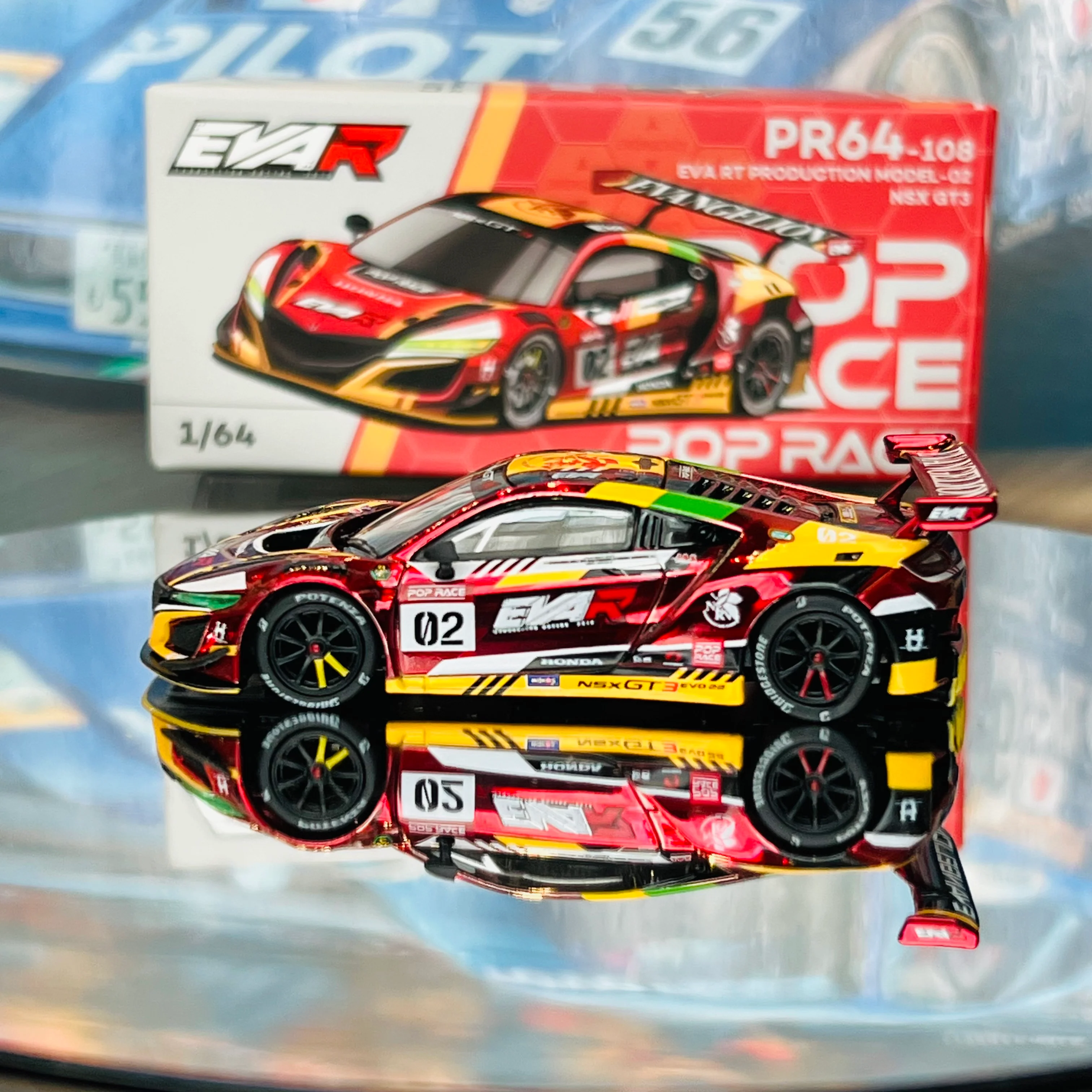 POPRACE 1/64 Honda NSX GT3 Evo22 - EVA RT Production Model-02 PR640108 - Image 3