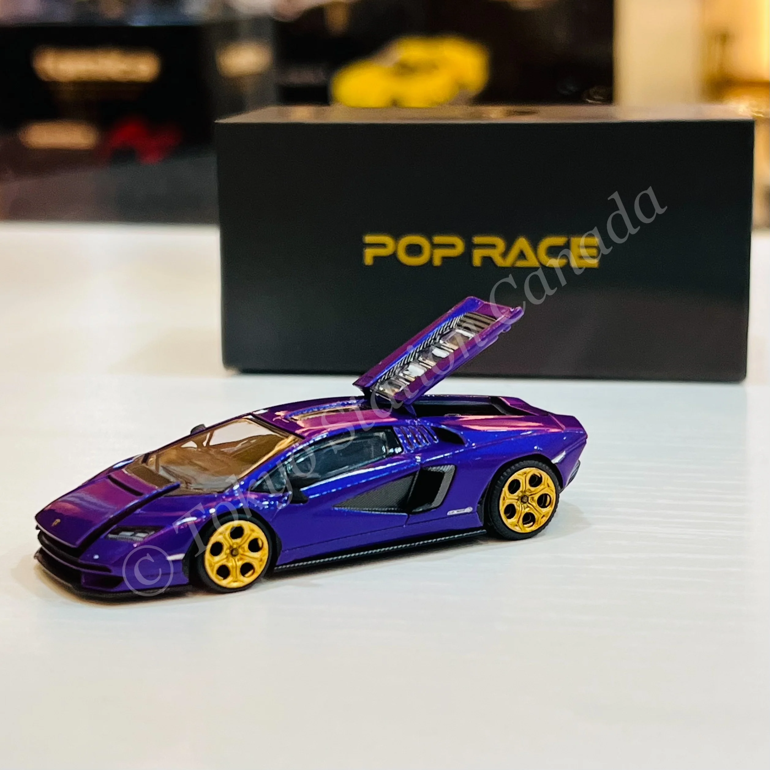 POPRACE 1/64 LAMBORGHINI COUNTACH LPI 800-4 Special Edition in Shimmery Viola Pasifae HONG KONG TOYCAR SALON 2025 PR640293 - Image 2