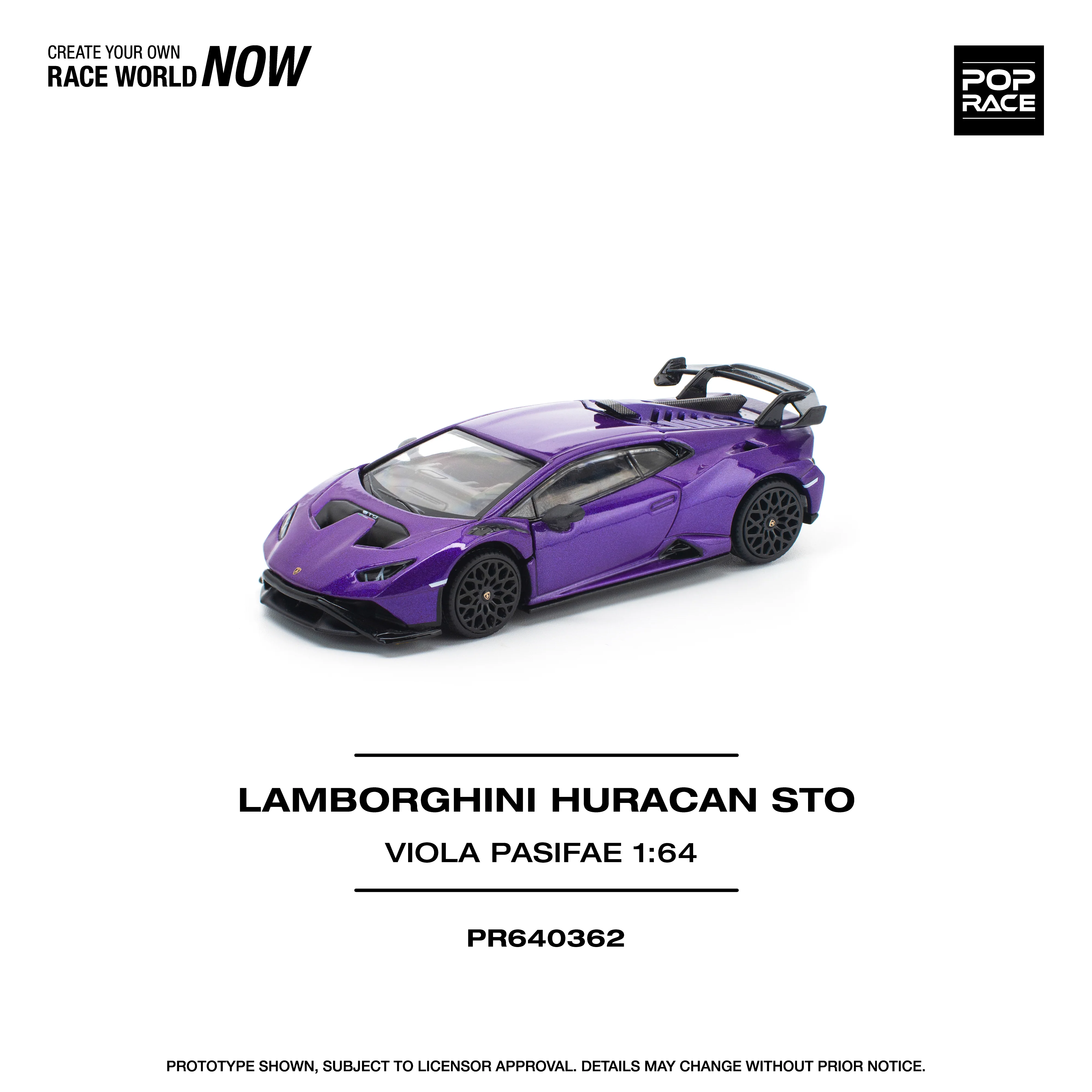 PREORDER POPRACE 1/64 LAMBORGHINI HURACAN STO VIOLA PASIFAE PR640362 (Approx. Release Date: Q4 2025 and subject to the manufacturer's final decision) - Image 2
