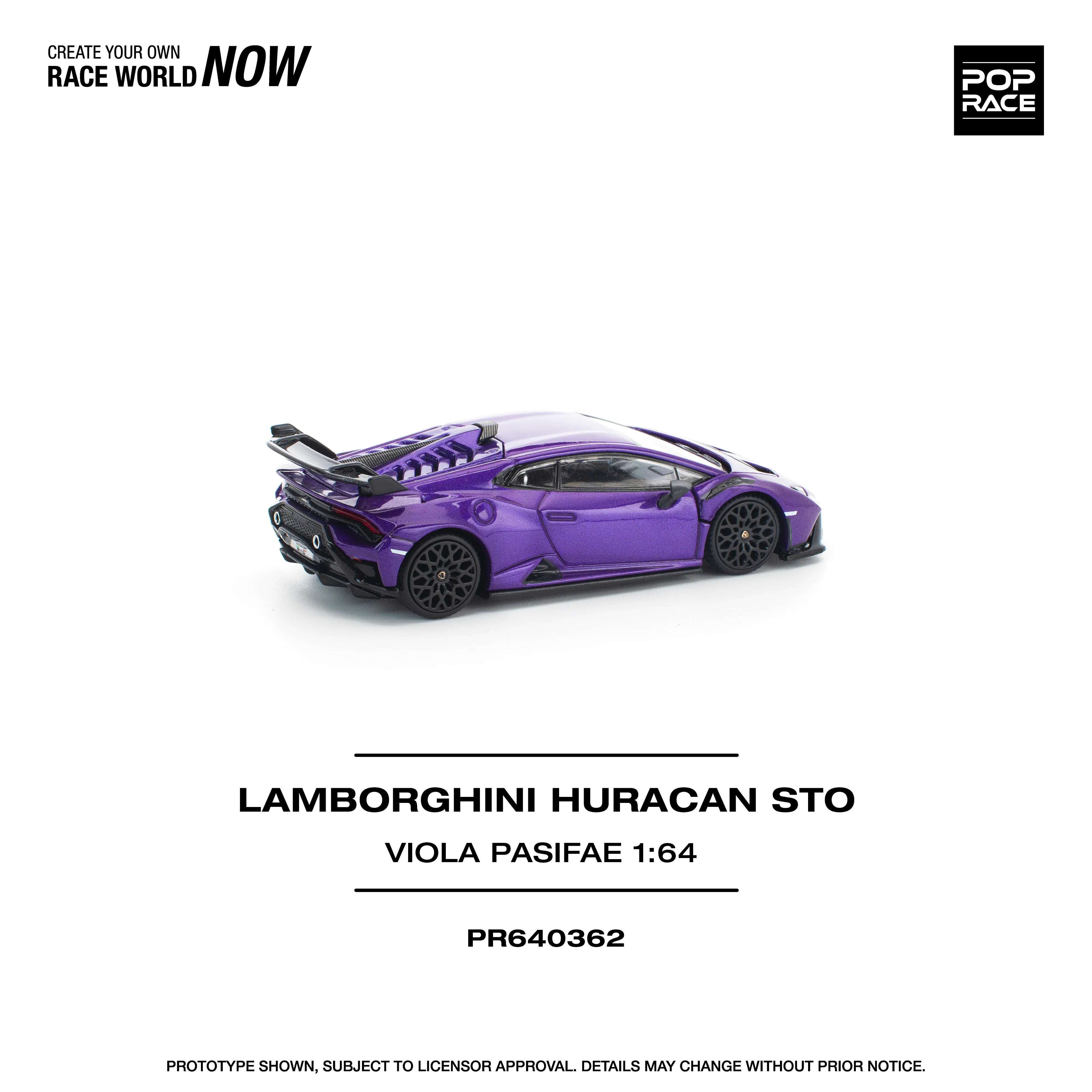 PREORDER POPRACE 1/64 LAMBORGHINI HURACAN STO VIOLA PASIFAE PR640362 (Approx. Release Date: Q4 2025 and subject to the manufacturer's final decision) - Image 3