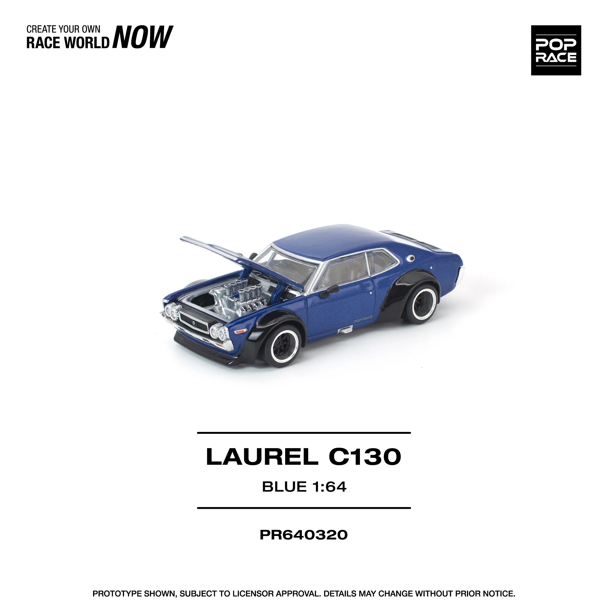PREORDER POPRACE 1/64 LAUREL C130 BLUE PR640320 (Approx. Release Date: Q3 2026 and subject to the manufacturer's final decision) - Image 3