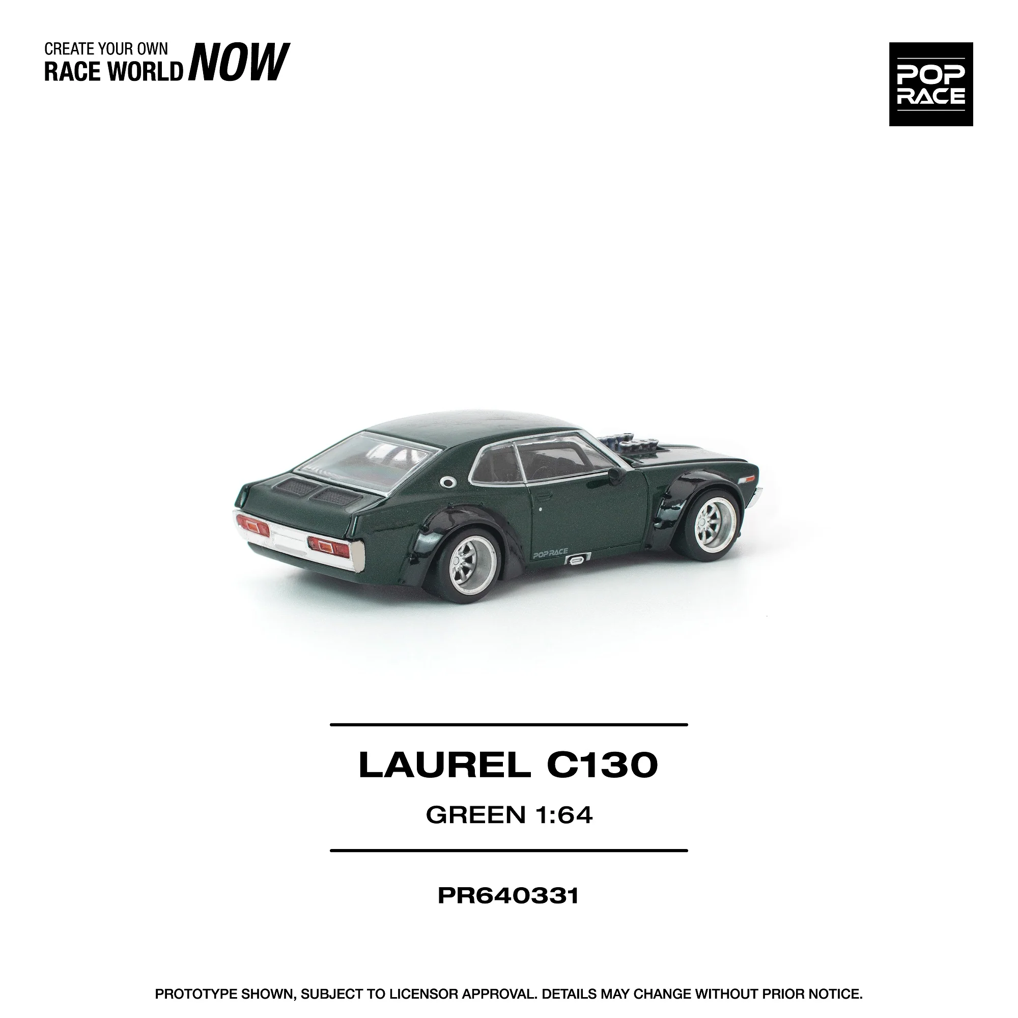 PREORDER POPRACE 1/64 LAUREL C130 GREEN PR640331 (Approx. Release Date: Q2 2026 and subject to the manufacturer's final decision) - Image 3