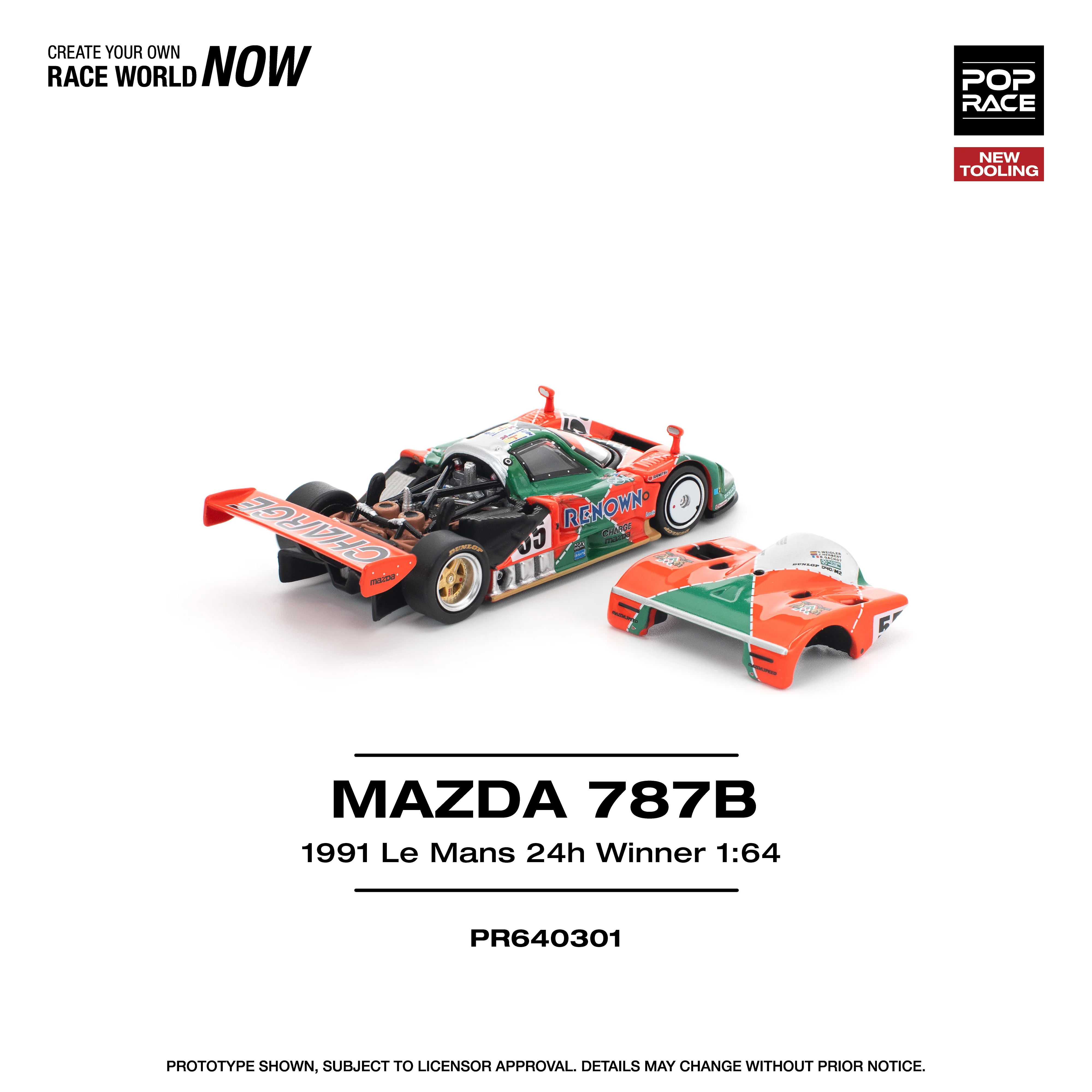 POPRACE 1/64 MAZDA 787B 1991 LE MANS 24H WINNER PR640301 - Image 4