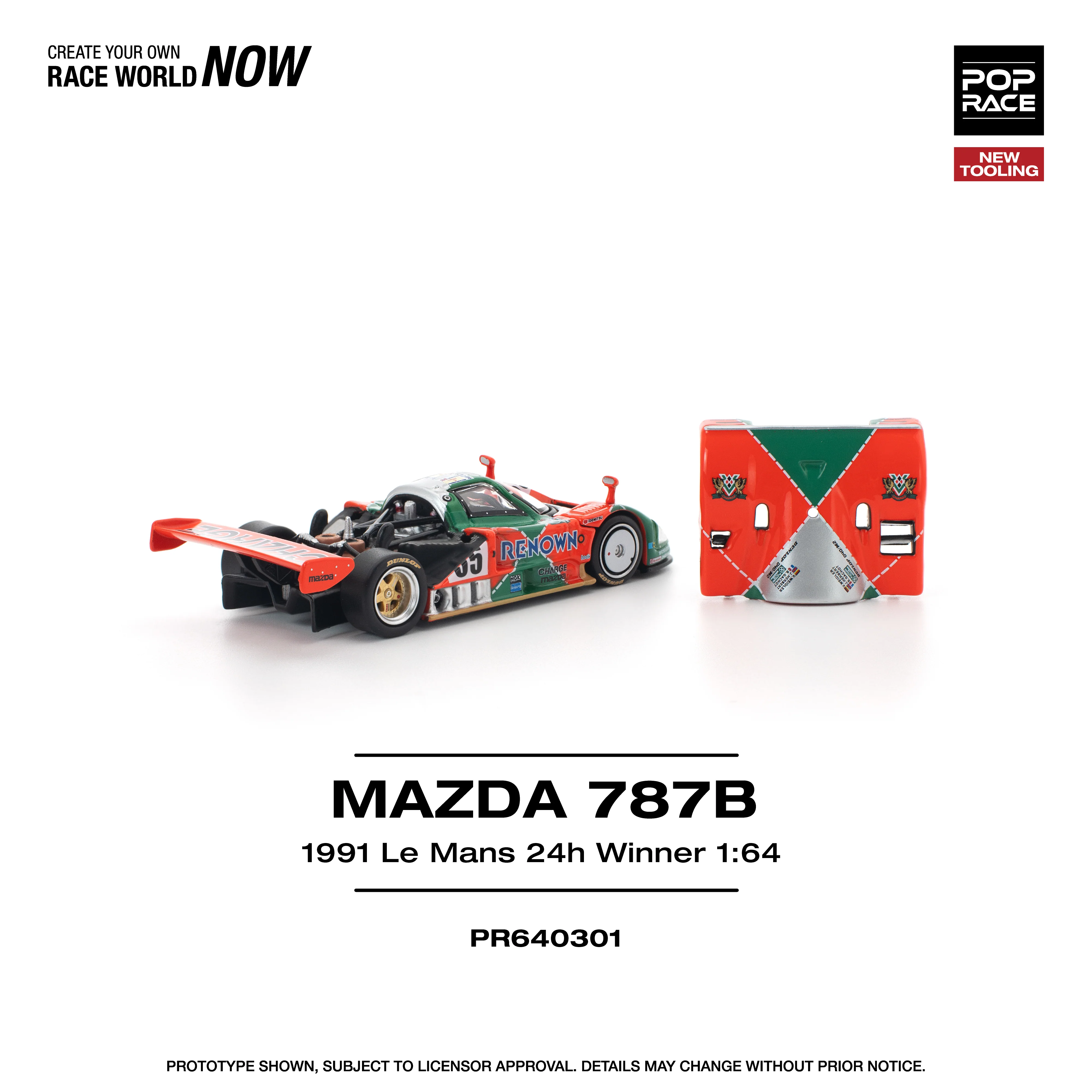 POPRACE 1/64 MAZDA 787B 1991 LE MANS 24H WINNER PR640301 - Image 5
