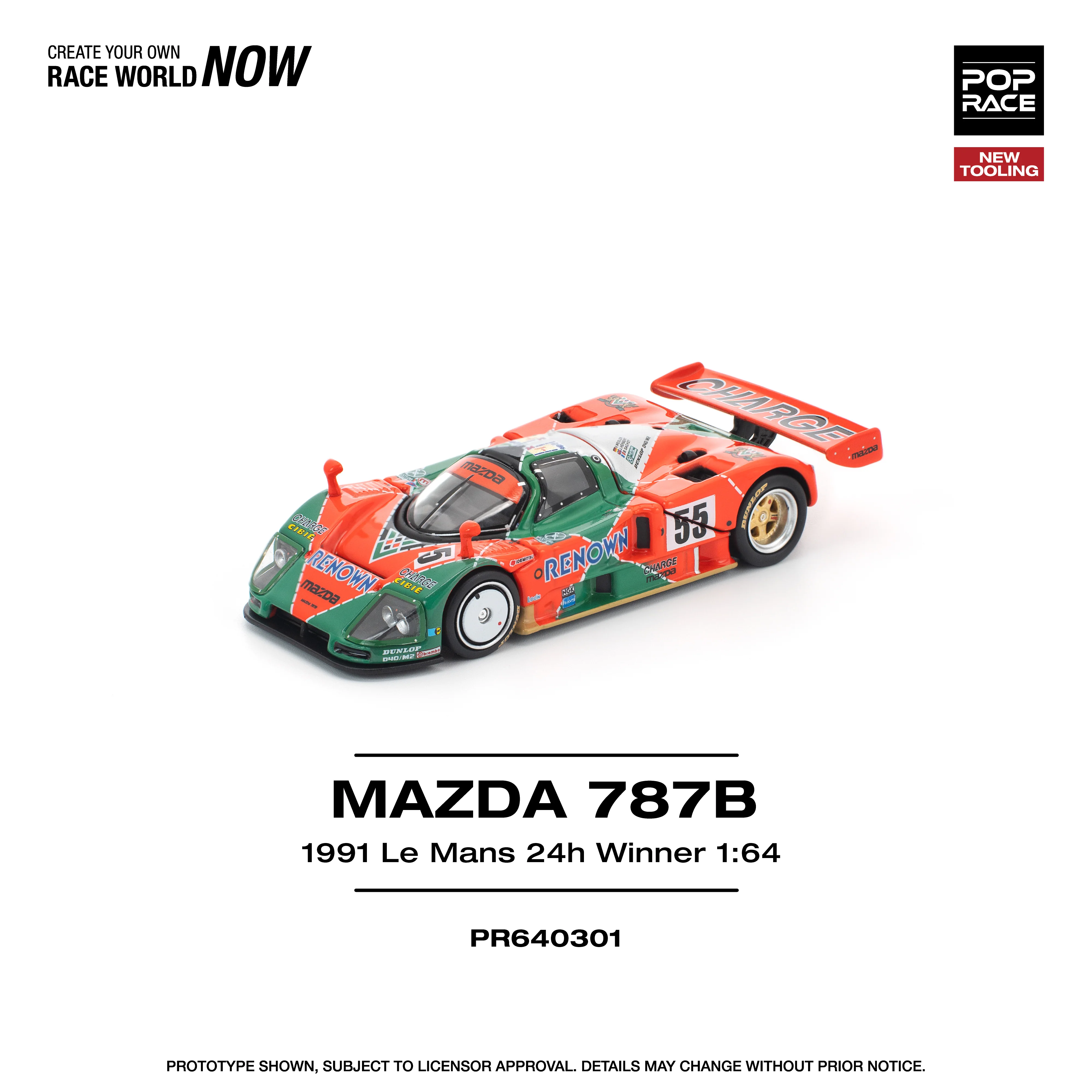 POPRACE 1/64 MAZDA 787B 1991 LE MANS 24H WINNER PR640301 - Image 6