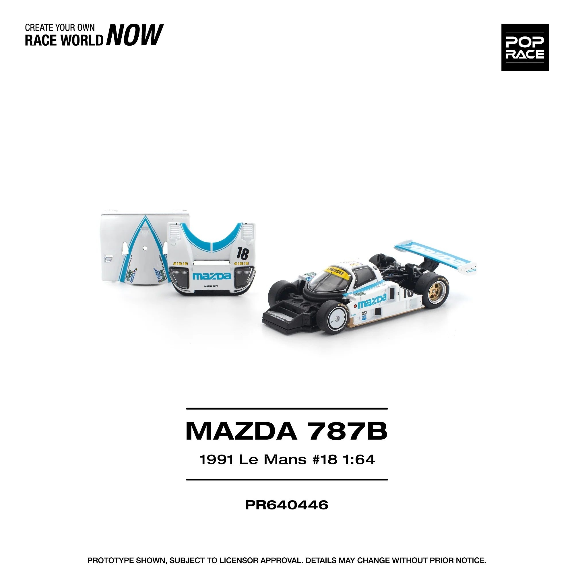 PREORDER POPRACE 1/64 MAZDA 787B 1991 LE MANS 24HRS #18 PR640446 (Approx. Release Date: Q3 2026 and subject to the manufacturer's final decision) - Image 2
