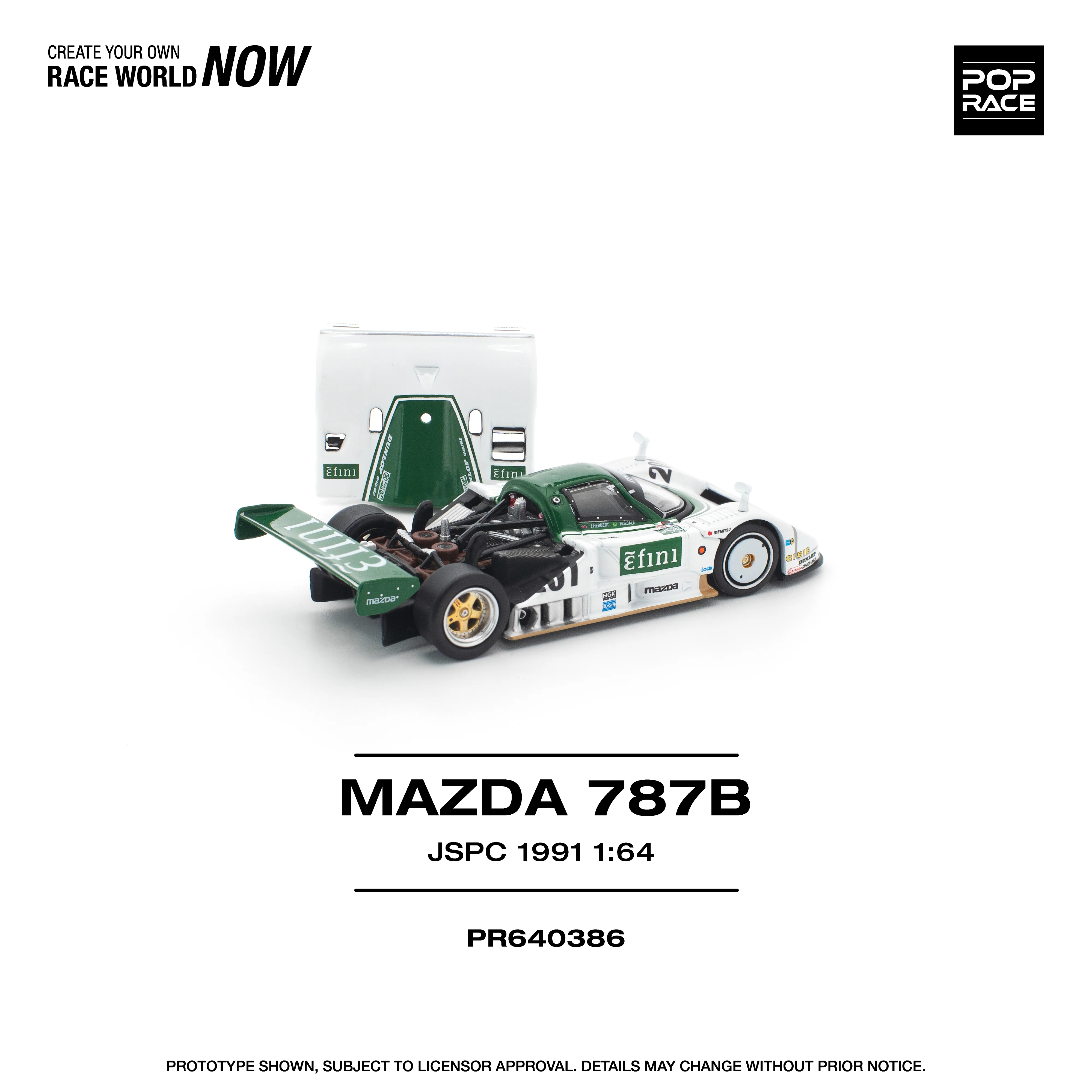 PREORDER POPRACE 1/64 MAZDA 787B JSPC 1991 PR640386 (Approx. Release Date: Q1 2026 and subject to the manufacturer's final decision) - Image 2