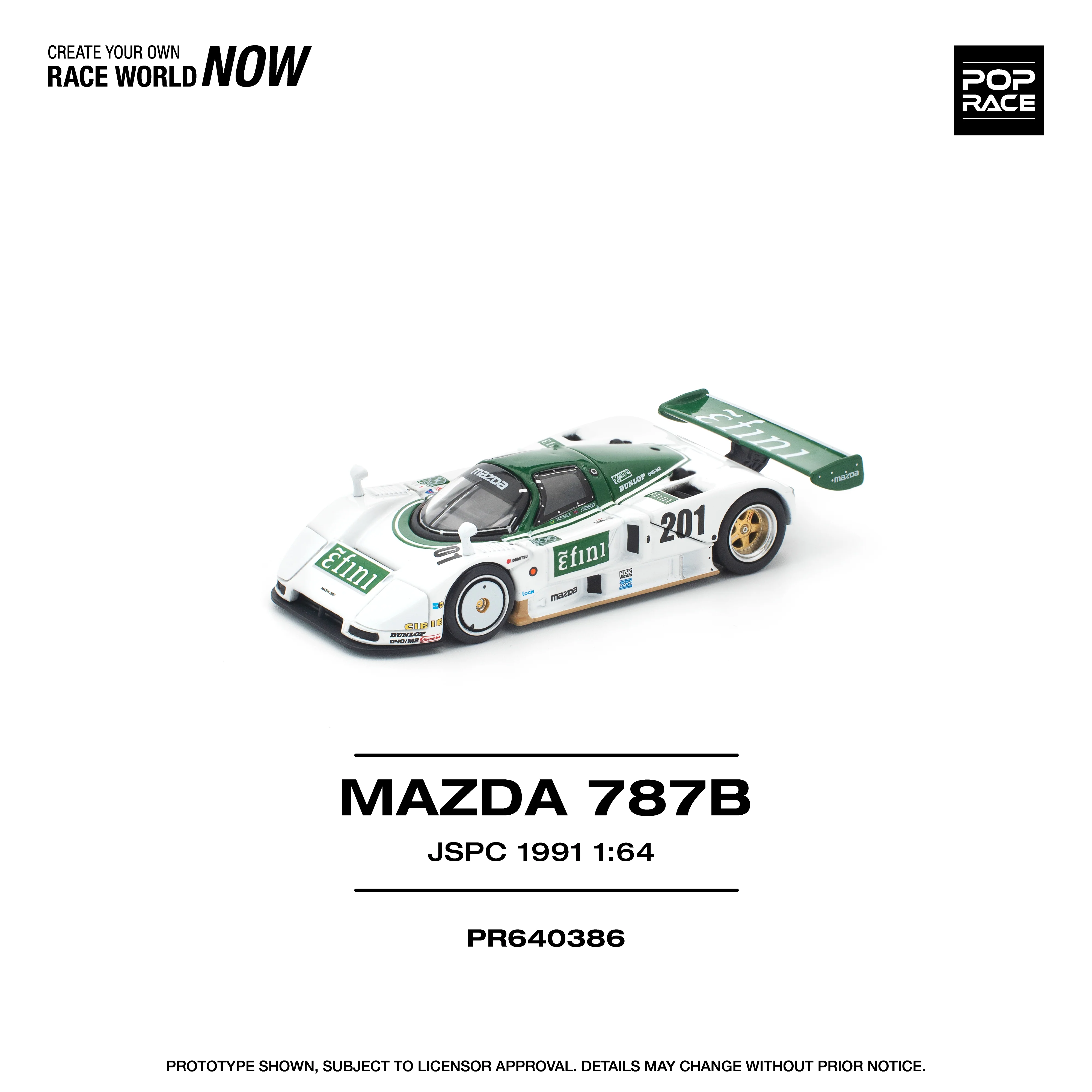 PREORDER POPRACE 1/64 MAZDA 787B JSPC 1991 PR640386 (Approx. Release Date: Q1 2026 and subject to the manufacturer's final decision) - Image 3