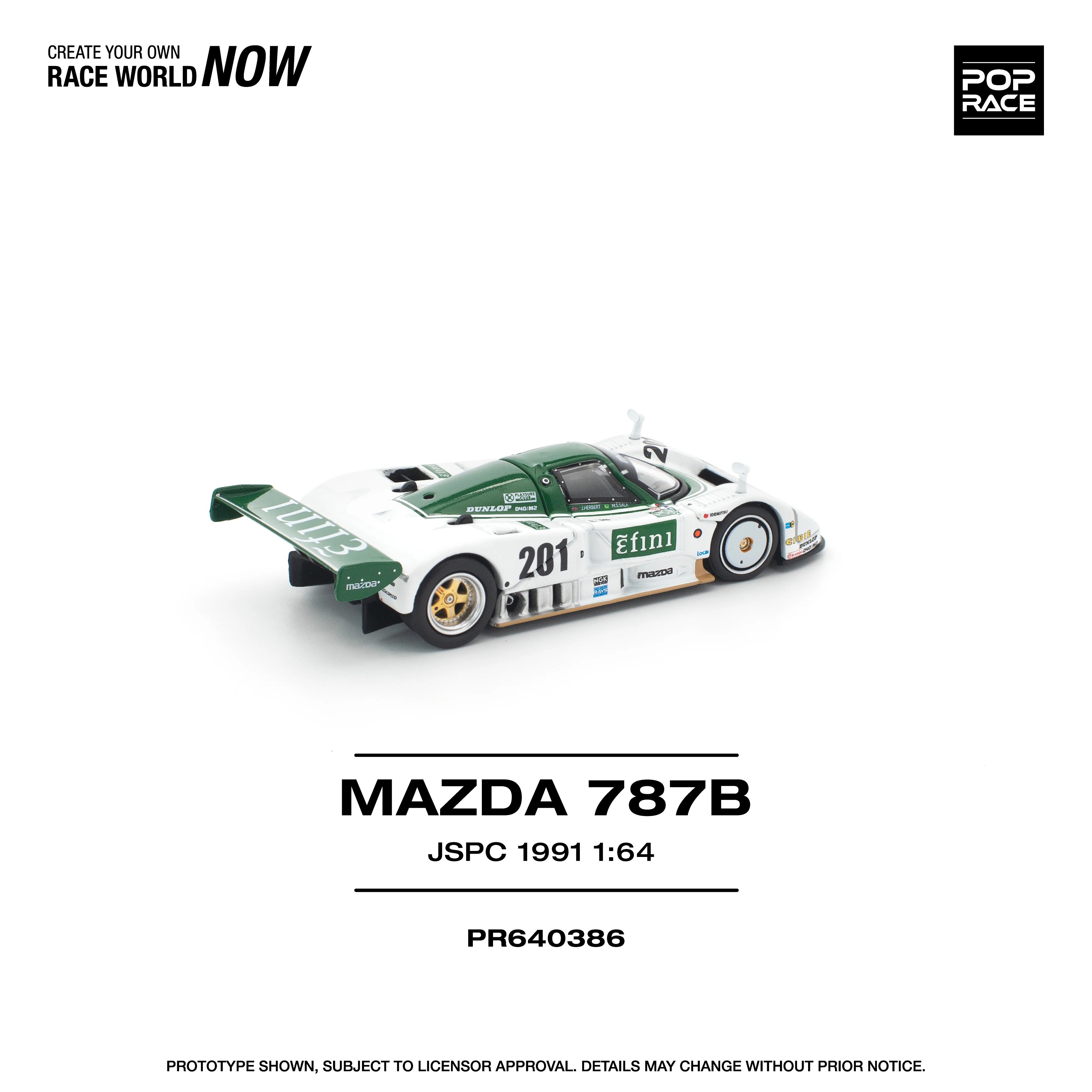 PREORDER POPRACE 1/64 MAZDA 787B JSPC 1991 PR640386 (Approx. Release Date: Q1 2026 and subject to the manufacturer's final decision) - Image 4