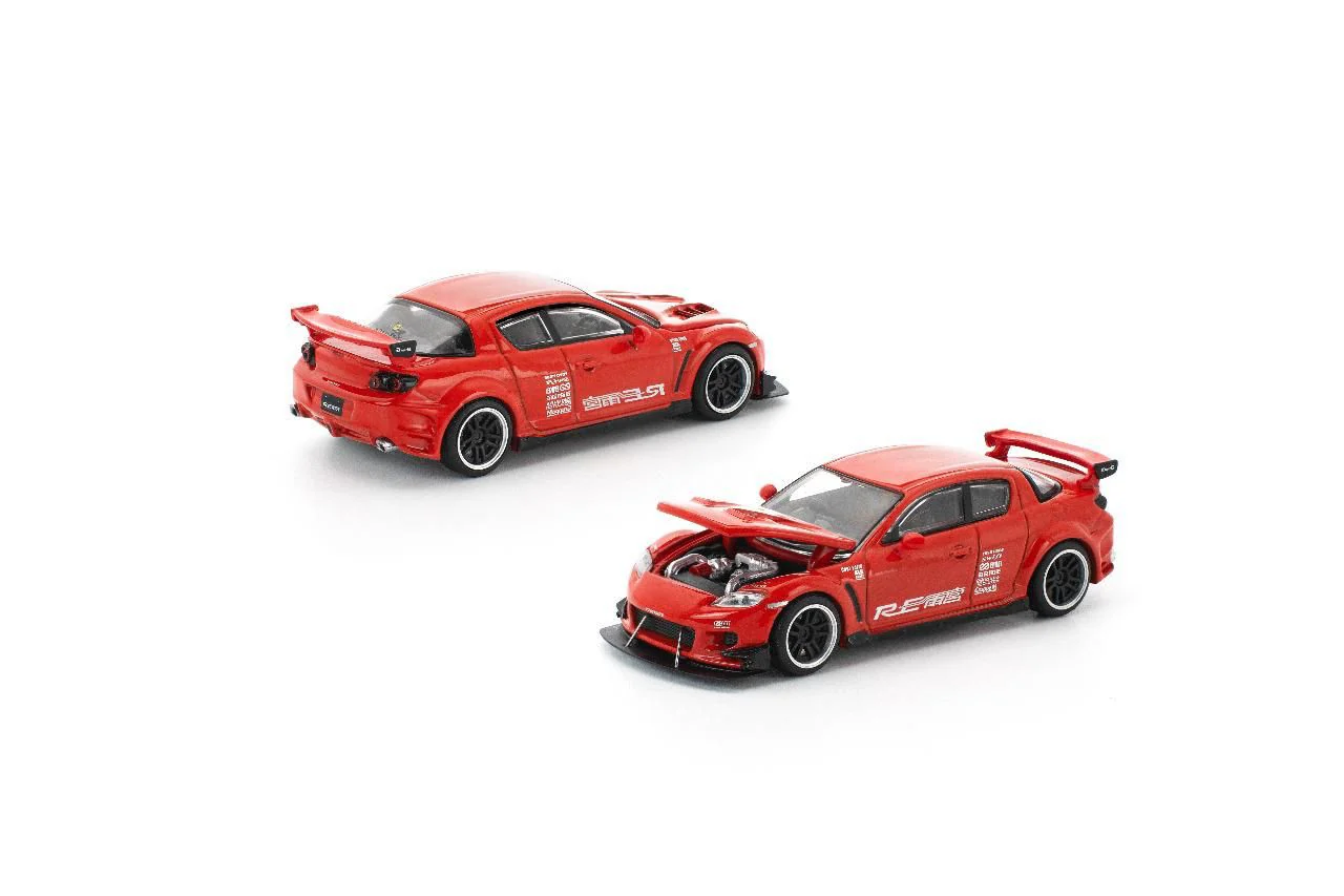 PREORDER POPRACE 1/64 MAZDA RX-8 RE-AMEMIYA RED  (enigma exclusive edition) PRE016 (Approx. Release Date: Q4 2025 and subject to the manufacturer's final decision) - Image 2