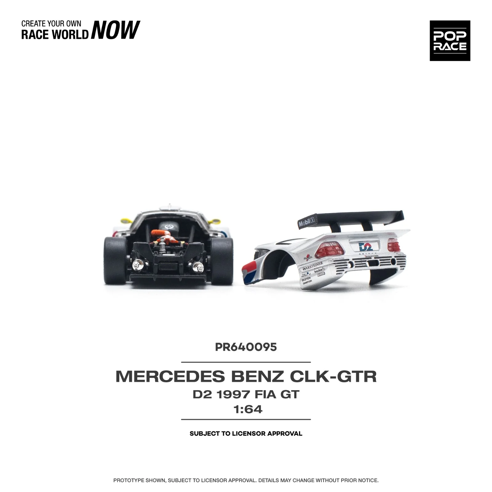 POPRACE 1/64 MERCEDES-BENZ AMG CLK GTR - 1997 FIA GT - D2 PRIVAT PR640095 - Image 2