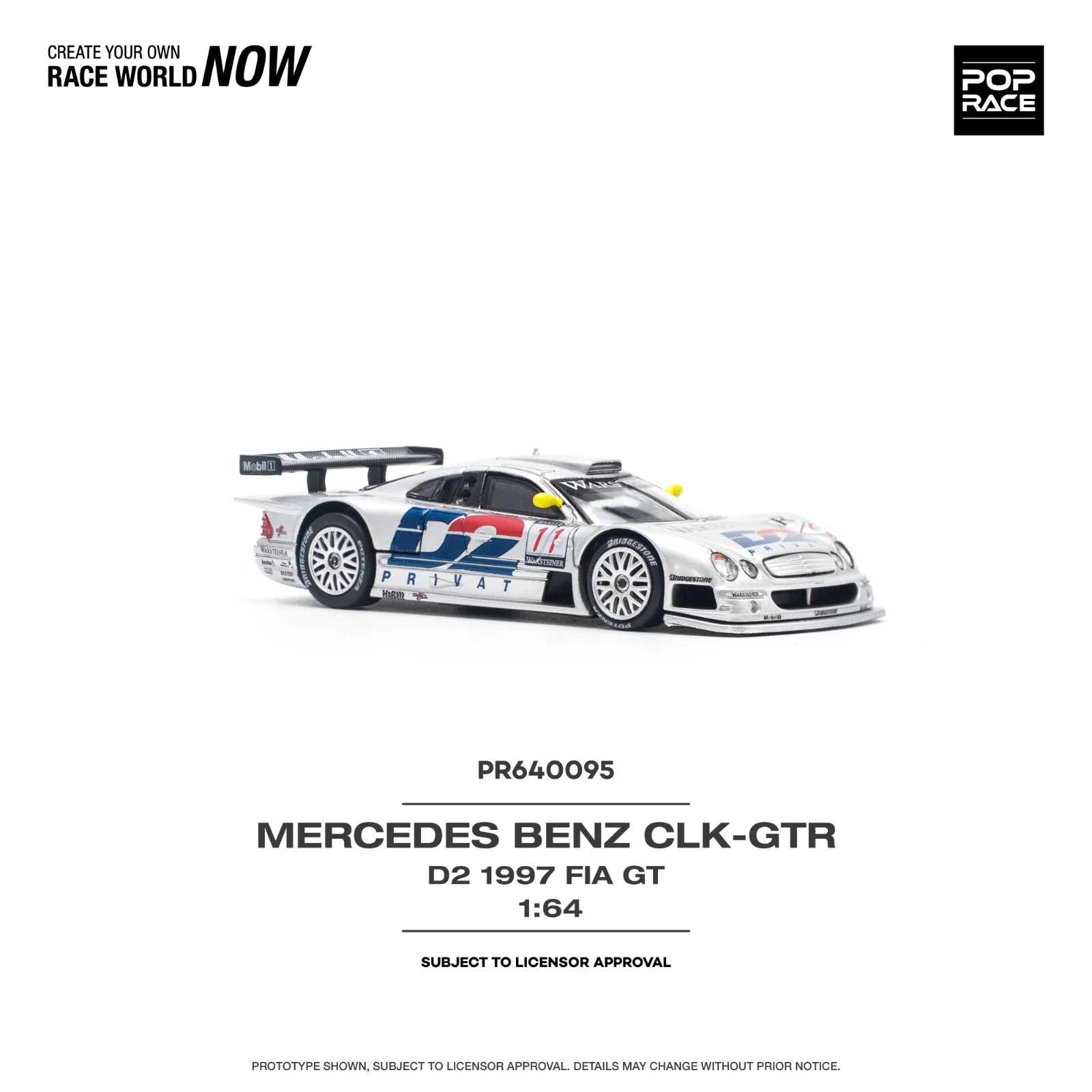 POPRACE 1/64 MERCEDES-BENZ AMG CLK GTR - 1997 FIA GT - D2 PRIVAT PR640095 - Image 4