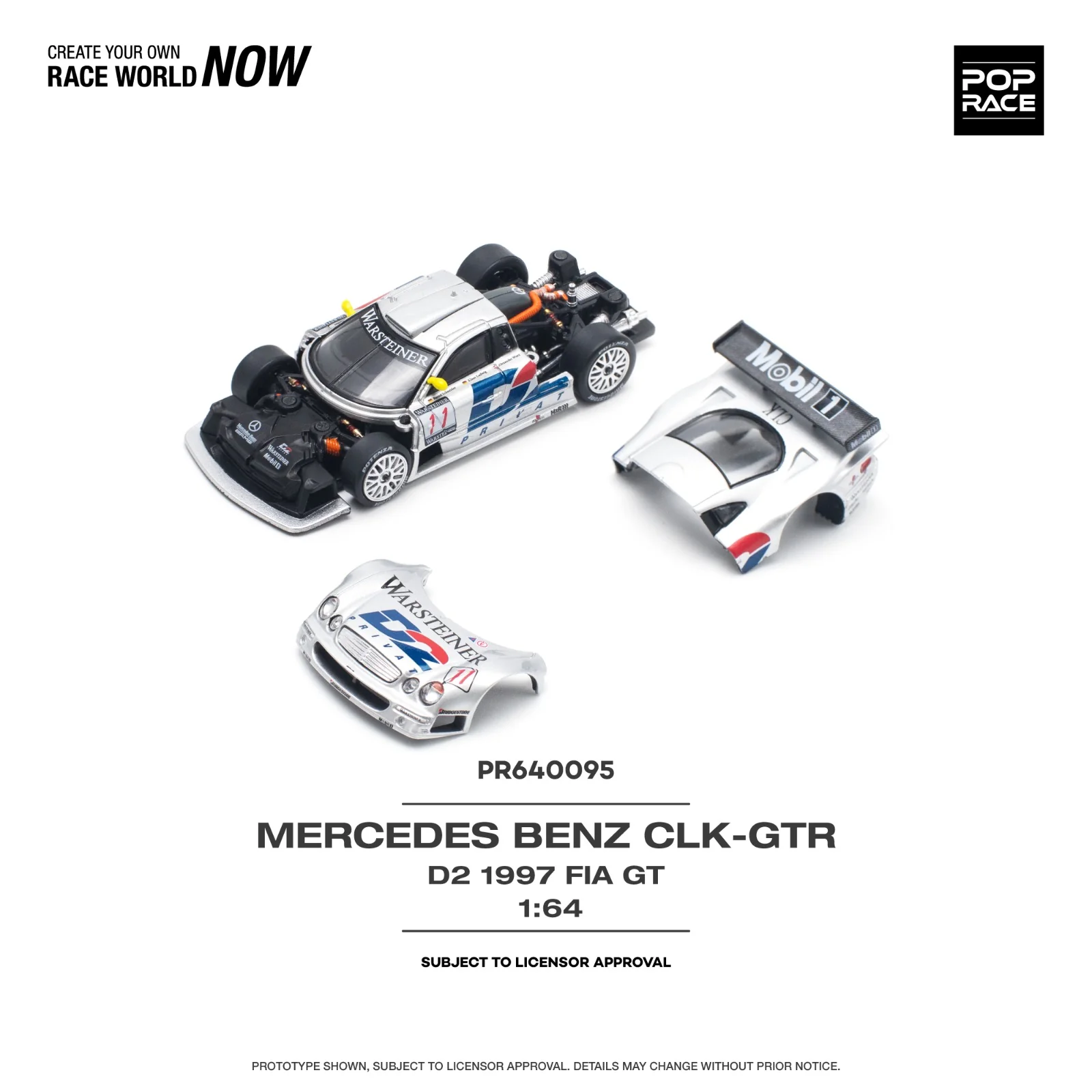 POPRACE 1/64 MERCEDES-BENZ AMG CLK GTR - 1997 FIA GT - D2 PRIVAT PR640095 - Image 5